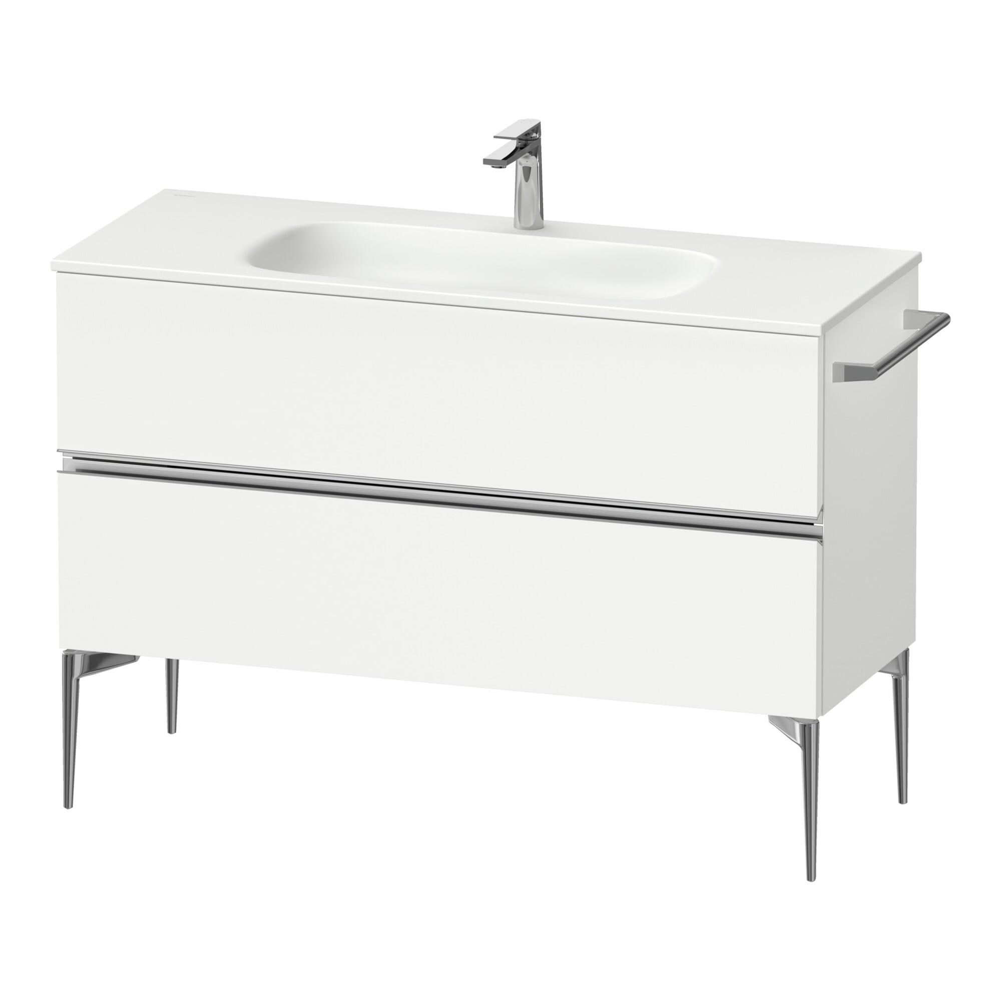 Duravit Waschtischunterschrank Boden Sivida 121X59,2X47,7Cm, 2 Sbk, We. Ma, Gr. Chr (SV4653010180000)