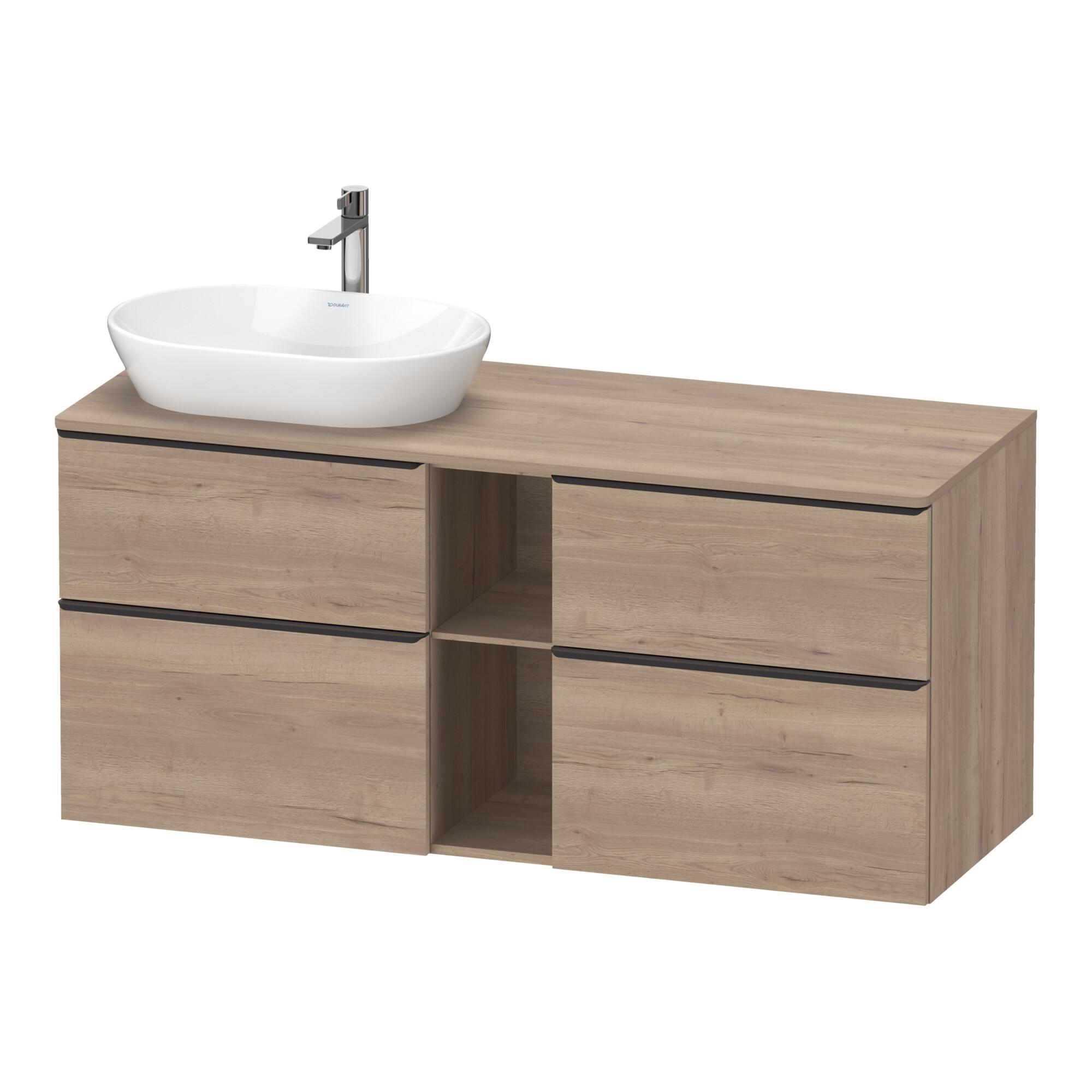 Duravit Waschtischunterschrank D-Neo 140X55Cm, 2 Sbk, 2 A, B L, Sw/Ei Marm. (DE4970LBD550000)