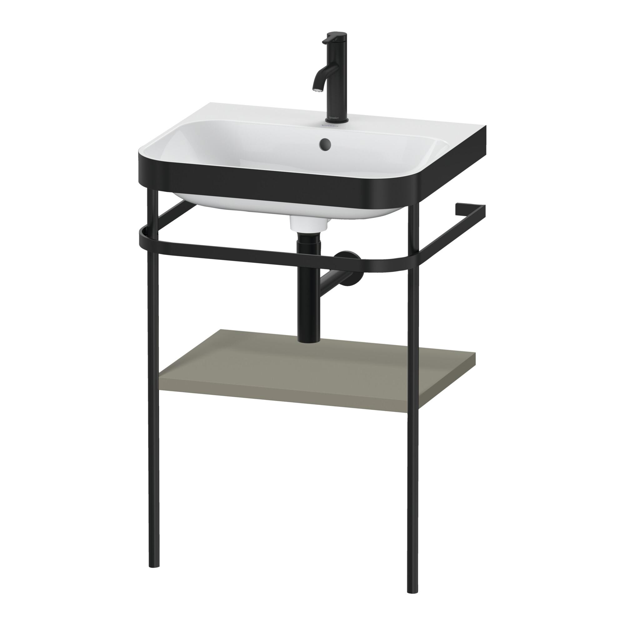 Duravit MöBelwaschtisch-Kombi Happy D.2 Plus 57,5X49Cm, 1 Hl, St-G S-Matt, M Konsole (HP4735O9292)
