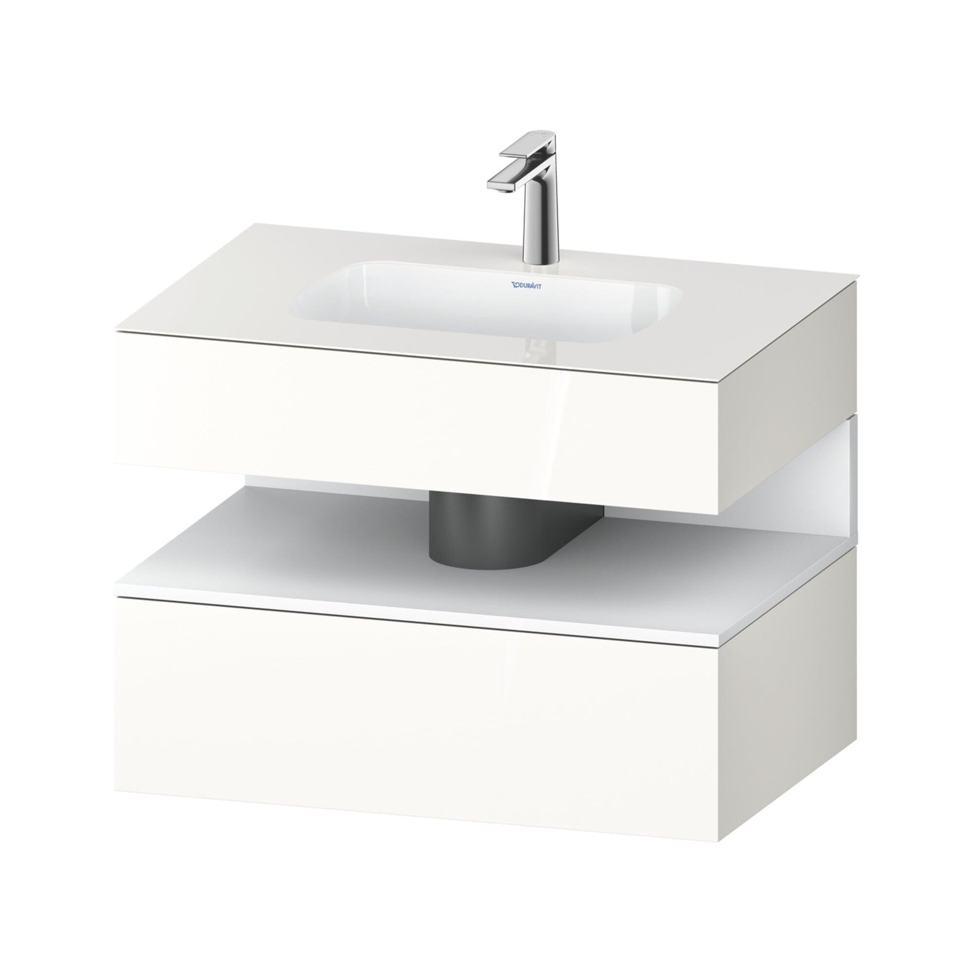 Duravit Einbauwaschtisch-MöBel-Set Qatego 80X55X60Cm, We Matt/We Hgl, Konsolen-Waschtischunterbau (QA4785018220000)