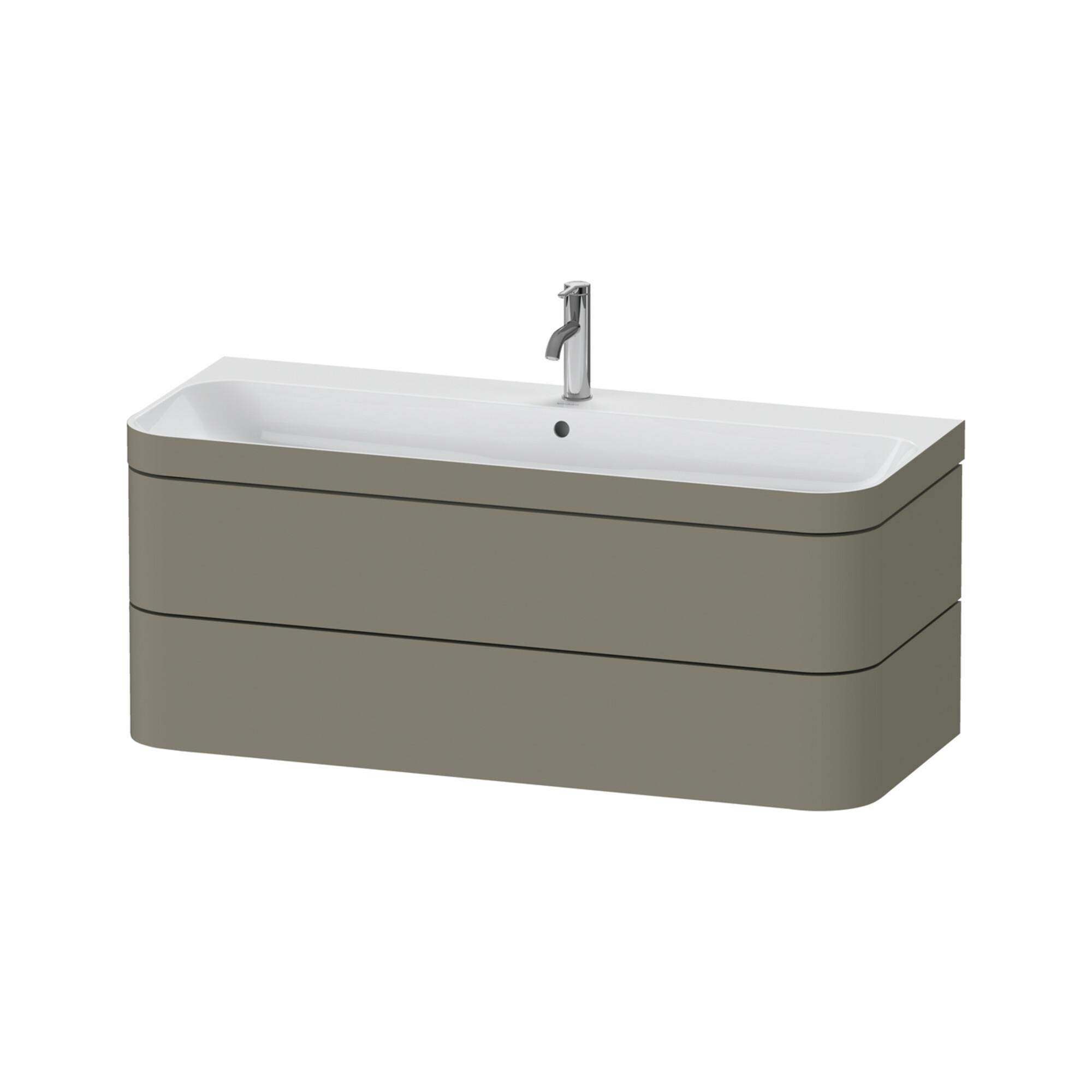 Duravit MöBelwaschtisch-Unterschrank Happy D.2 Plus 117,5X49Cm, 2 La, 1 Hl, Steingrau S-Matt (HP4639O92920000)