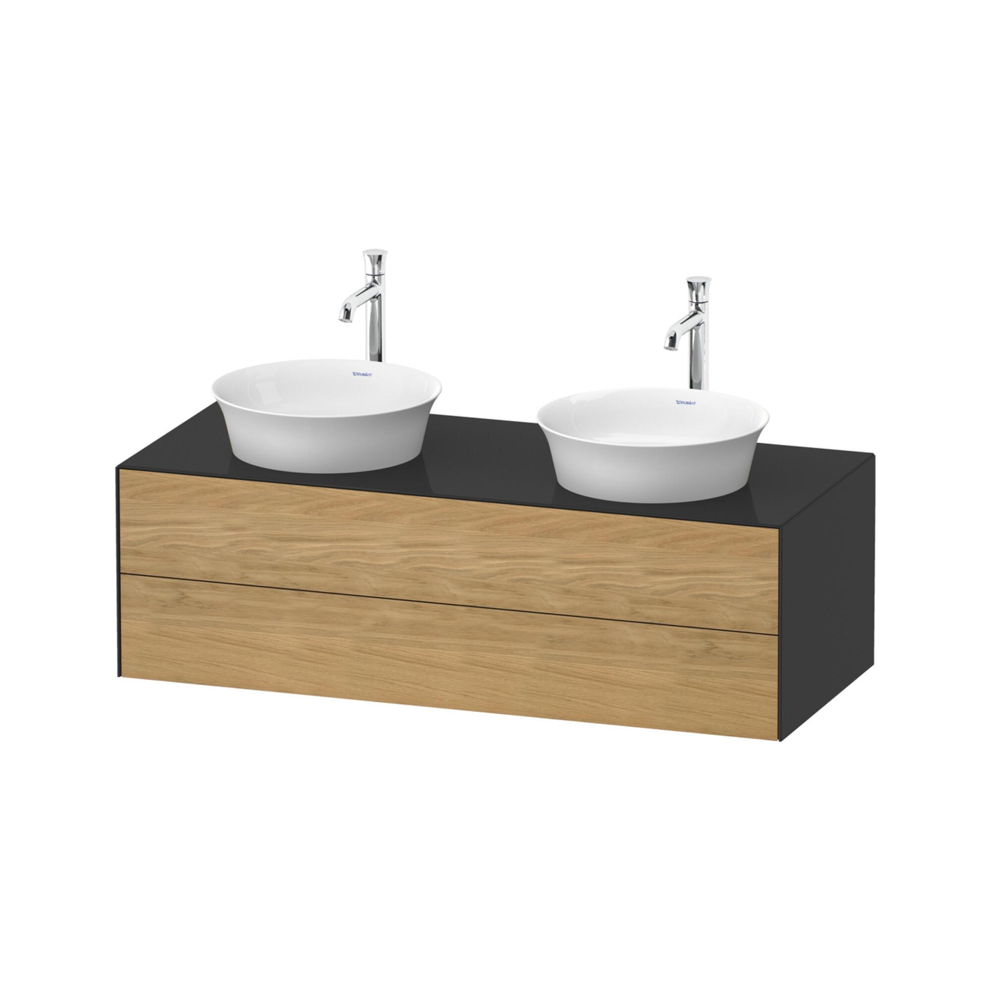 Duravit Waschtischunterschrank White Tulip 130X55Cm, 2 La, E Nat Gra G, K Ein/M Be (WT4988BH5H10010)