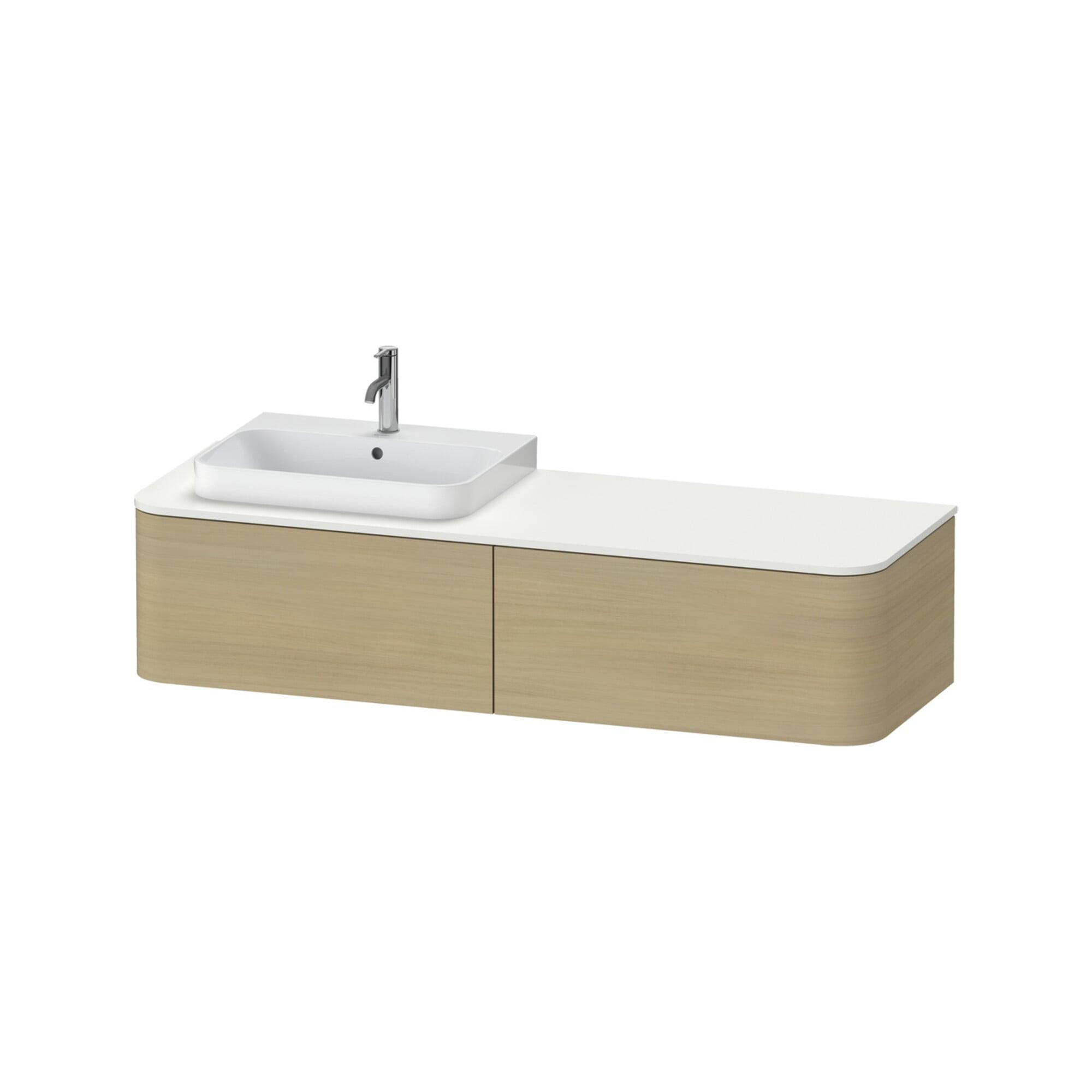 Duravit Waschtischunterschrank O. Es Happy D.2 Plus 35,4X160Cm, 2 Ausz., Bp L, Medit. Eiche (HP4944L71710010)