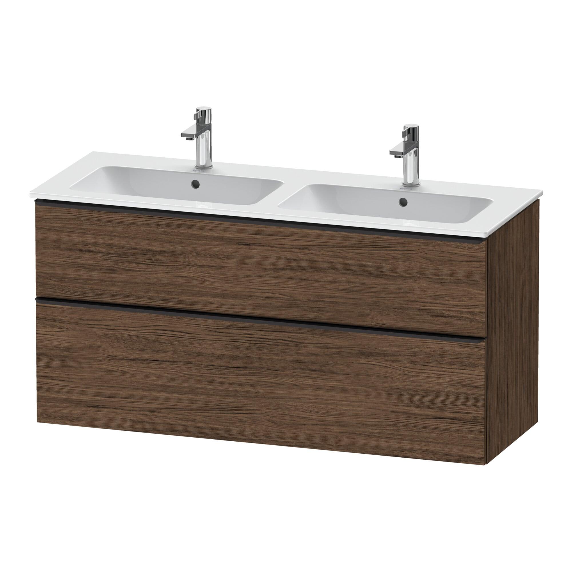 Duravit Waschtischunterschrank D-Neo 128X46,2Cm, 1 Kast, 1 A, Sw/Nuss Dkl. (DE43650BD210000)