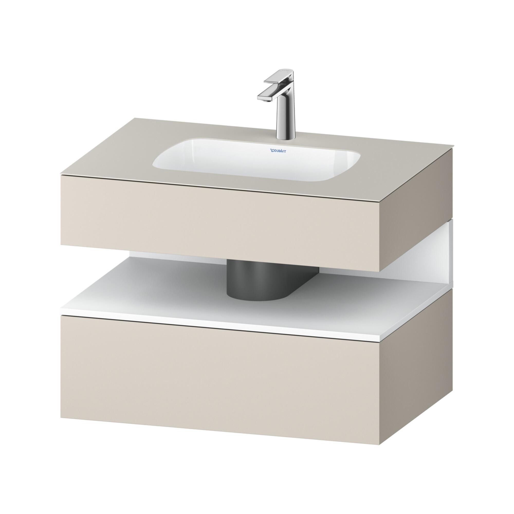 Duravit Einbauwaschtisch-MöBel-Set Qatego 80X55X60Cm, We M/Tau Ma, Konsolen-Waschtischunterbau (QA4785018910000)