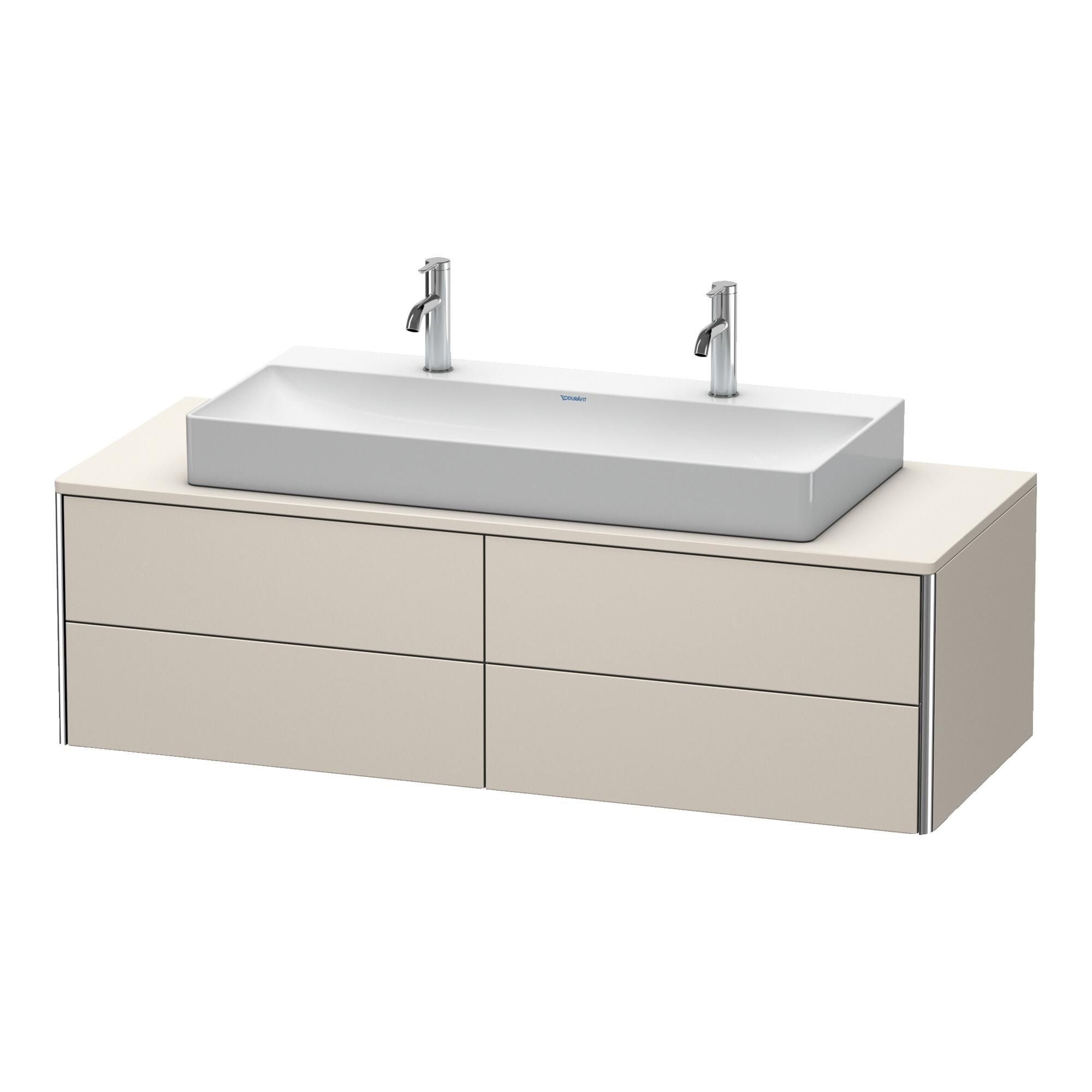 Duravit Waschtischunterschrank Xsquare 140X54,8X40Cm, 4 La, WandhäNgend, Tau Matt (XS4915M8383)