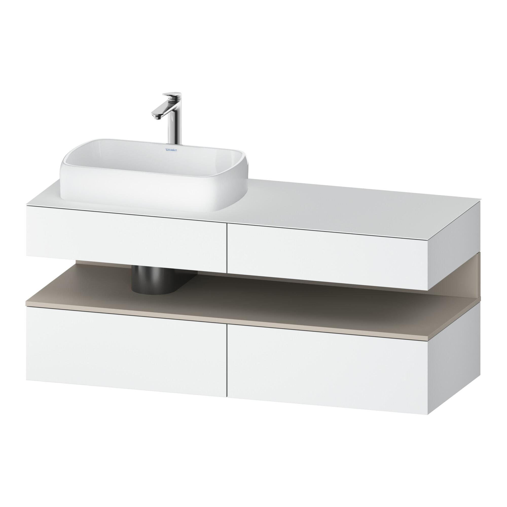 Duravit Waschtischunterschrank Qatego 140X55X60Cm, T M/We M, Pl, B L, Nischenb (QA4765091180010)