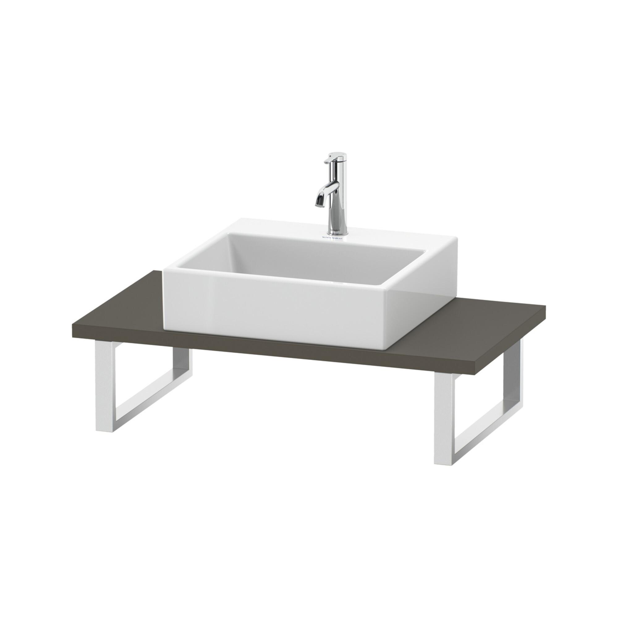 Duravit Konsole Compact L-Cube 80-200X48Cm, 1 As, Stä 3Cm, F Gr S-Matt (LC104C09090)