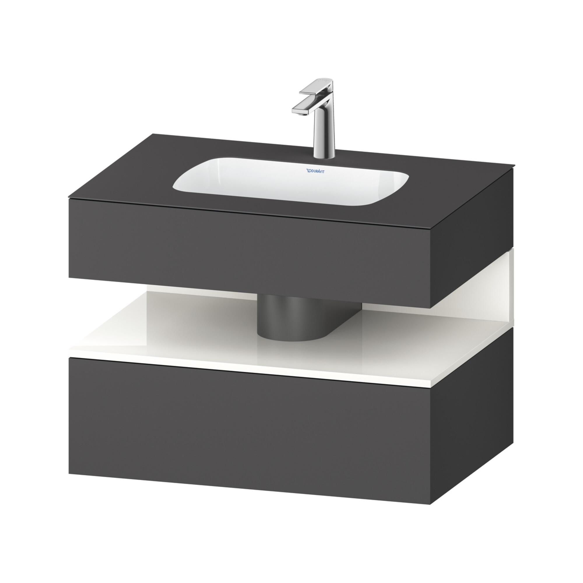 Duravit Einbauwaschtisch-MöBel-Set Qatego 80X55X60Cm, W G/Gra M, Kon-Wtu, Nischenb (QA4785022490010)