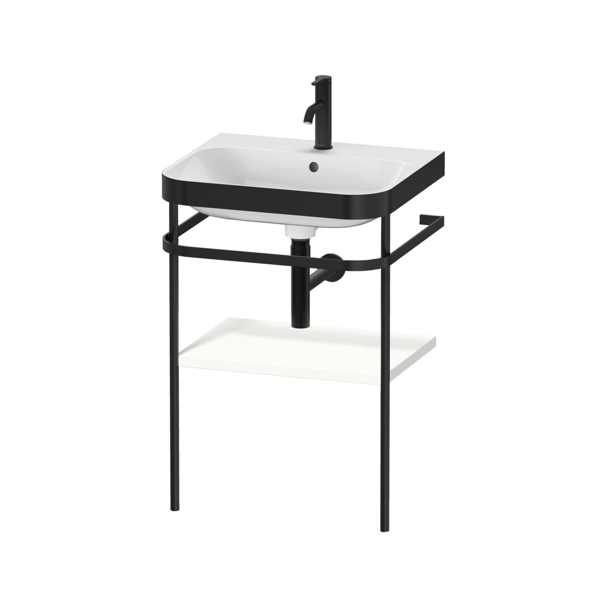 Duravit MöBelwaschtisch-Kombi Happy D.2 Plus 57,5X49Cm, 1 Hl, We Matt, M Konsole (HP4735O8484)