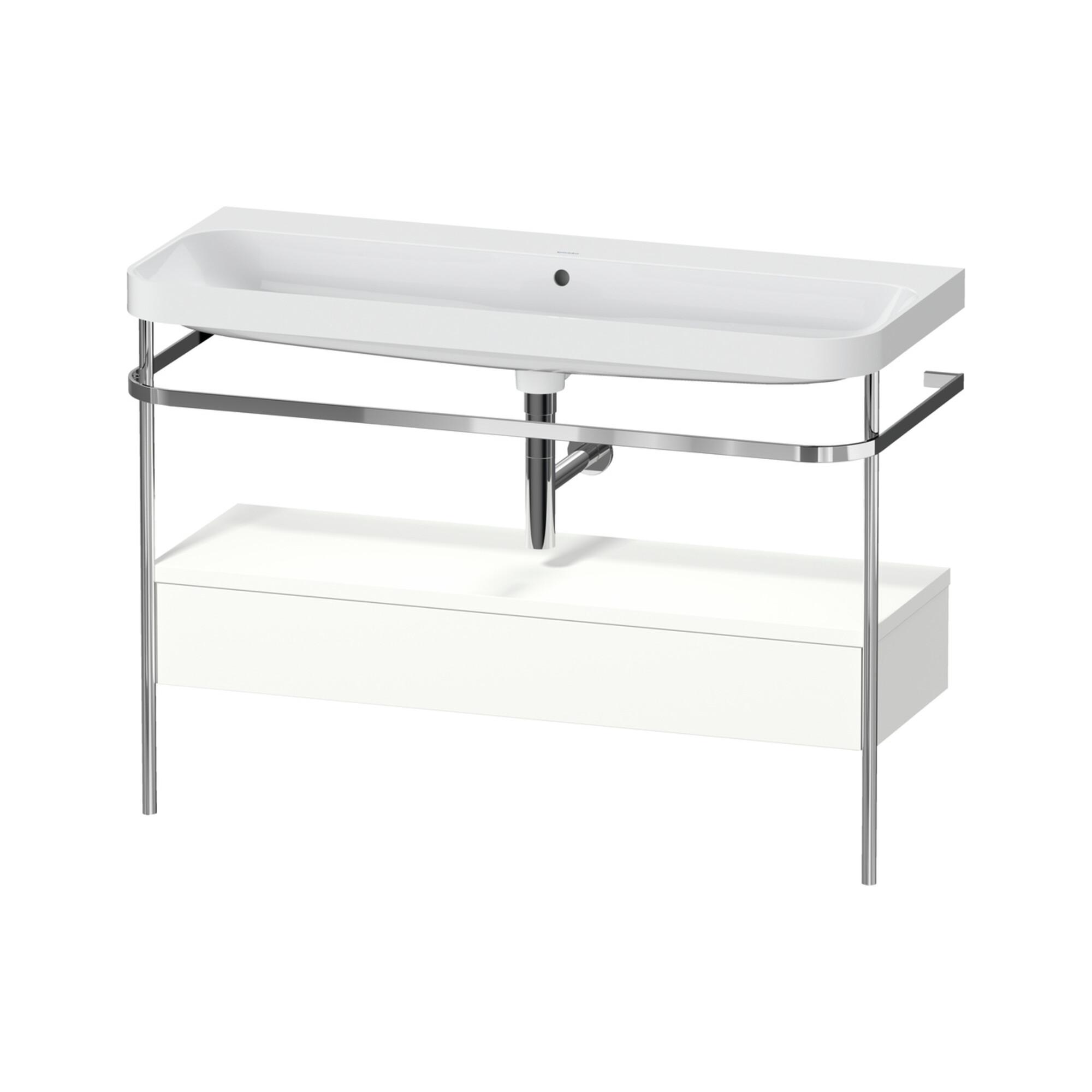 Duravit MöBelwaschtisch-Kombi Happy D.2 Plus 117,5X49Cm, M Kons, 1 Lad, O Hl, We Matt (HP4844N84840000)
