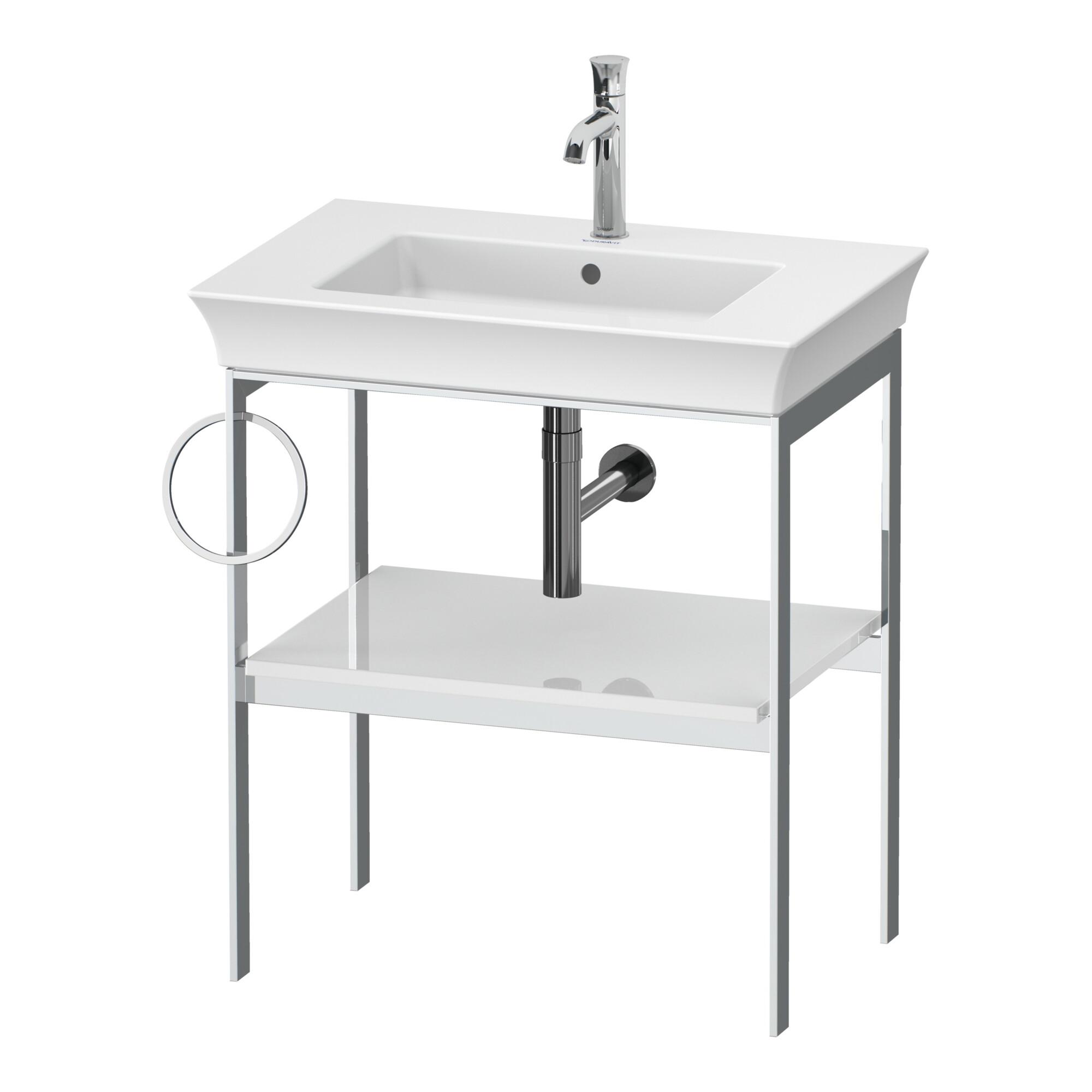 Duravit Waschtisch-Konsole White Tulip 68,4X45Cm, Me, Bo, Handtuchhalter Li, We Hgl (WT4543L8585)