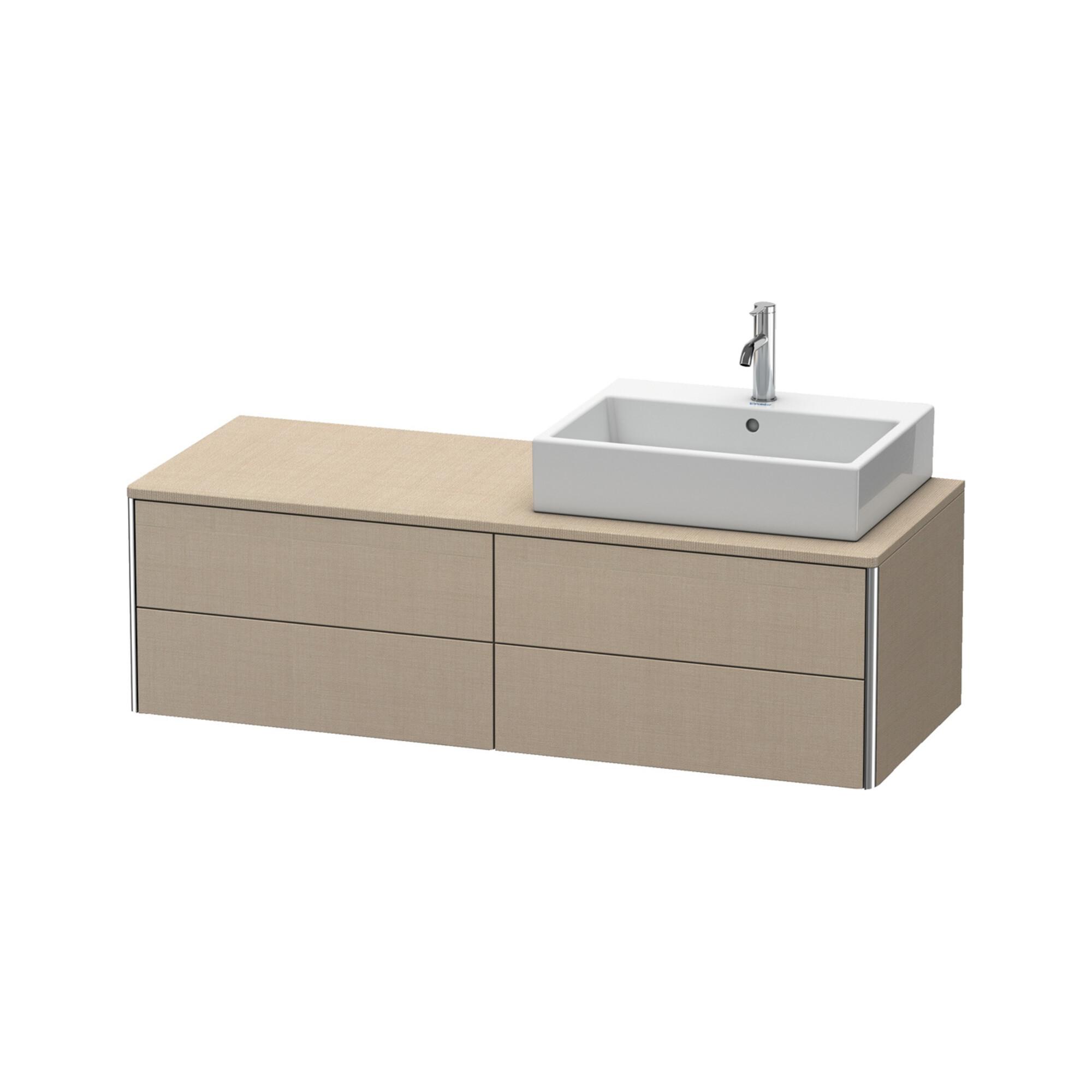 Duravit Waschtischunterschrank Xsquare 140X54,8X40Cm, 4 La, Wd, Beck. Re, Lei (XS4913R7575)
