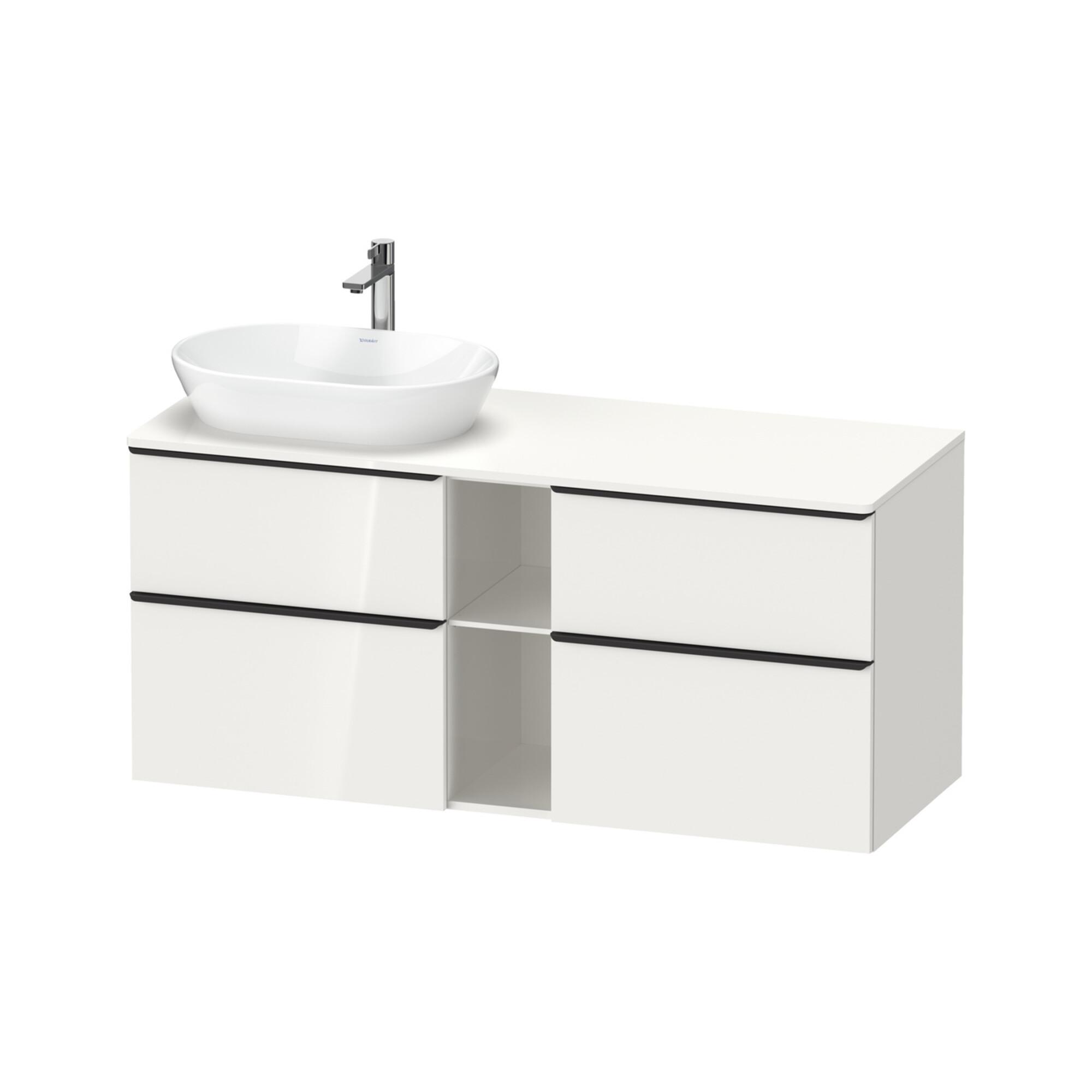 Duravit Waschtischunterschrank D-Neo 140X55Cm, 2 Sbk, 2 A, B L, Sw/W Hgl (DE4970LBD220000)