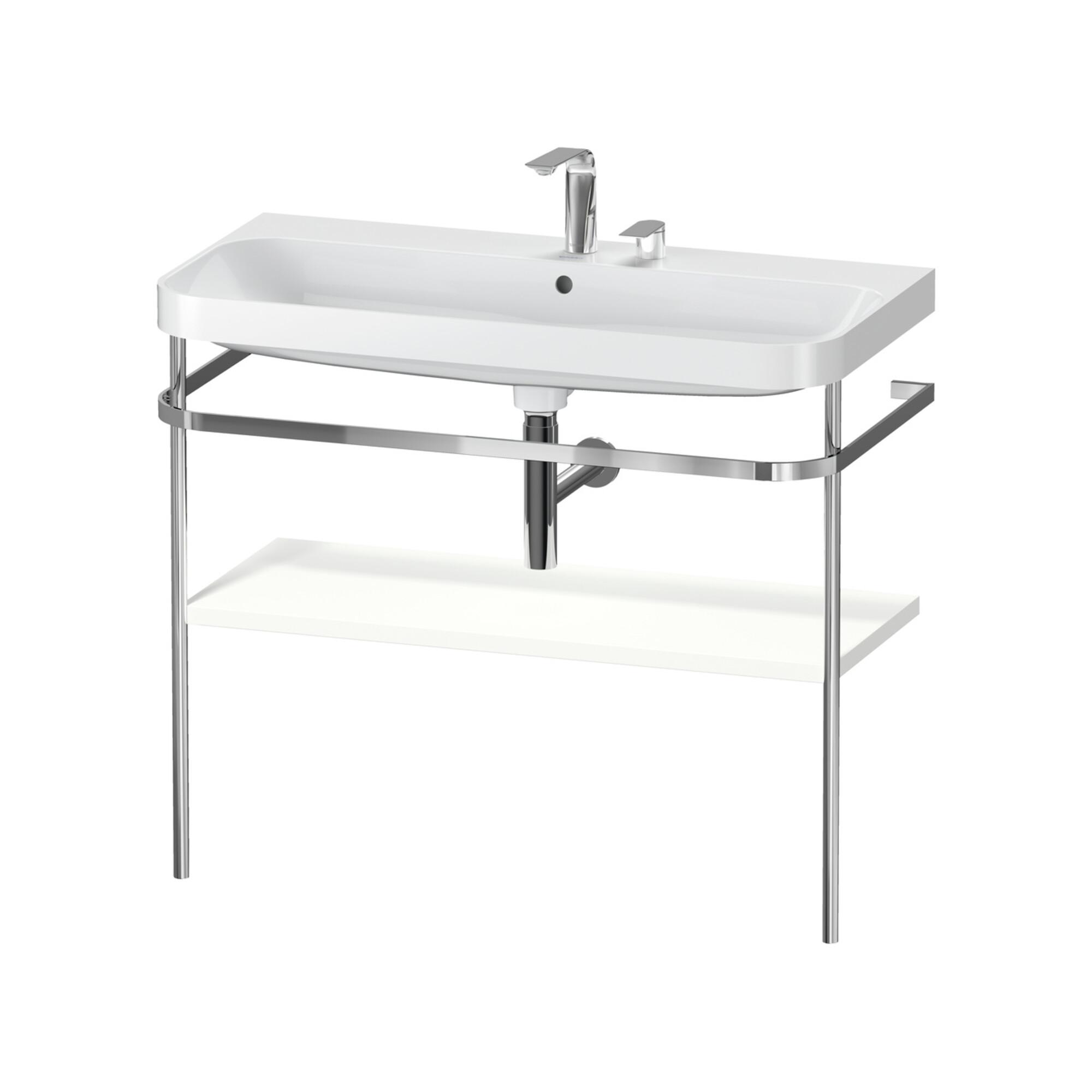 Duravit MöBelwaschtisch-Kombi Happy D.2 Plus 97,5X49Cm, 2 Hl, We Matt, M Konsole (HP4838E8484)