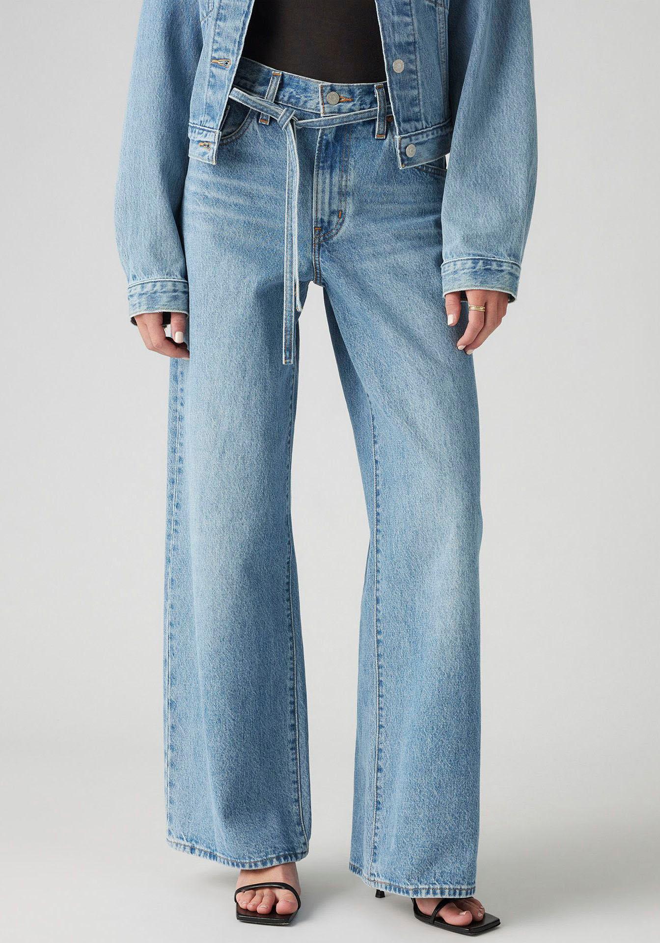 Straight-Jeans Levi's "Xl Straight", Damen, Gr. 28, LäNge 31, Thanks Friend, Denim/Jeans, Obermaterial: 100% Baumwolle, Unifarben, Straight Fit KnöChellang, Jeans Straight-Jeans, Im Five-Pocket Style