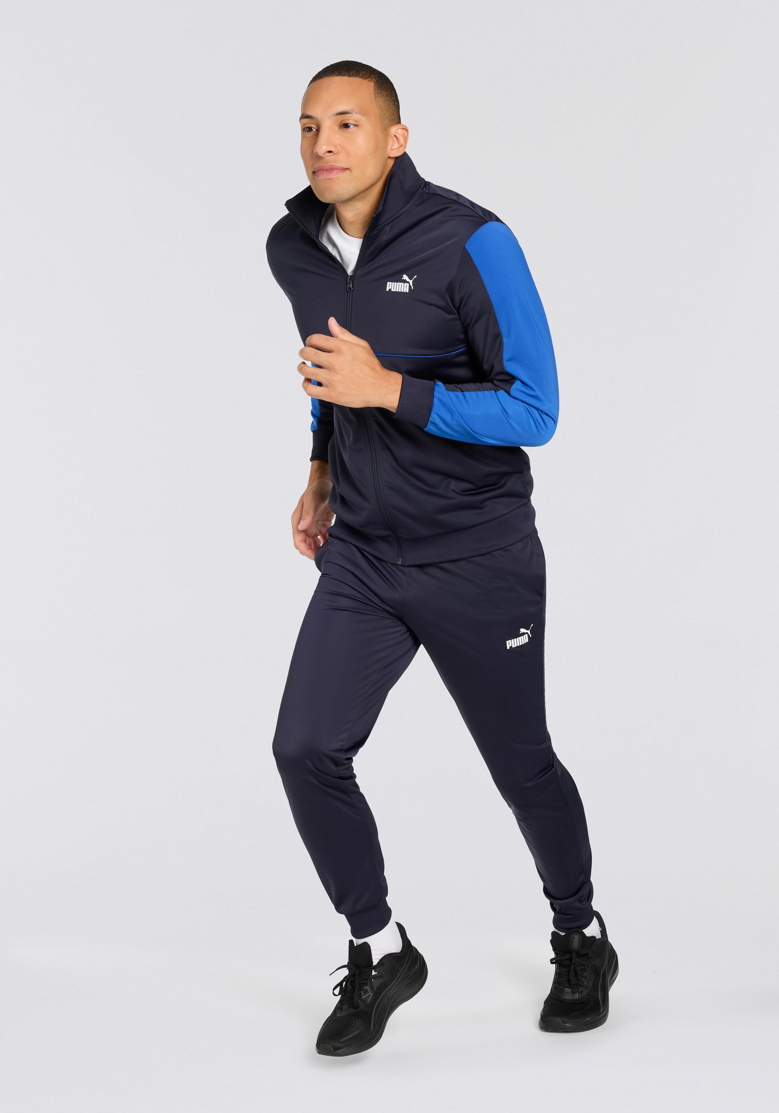 Trainingsanzug Puma "Sport Poly Suit", Herren, Gr. Xxl, Blau (New Navy), Trikot, Obermaterial: 100% Polyester, Regular Fit, SportanzüGe Trainingsanzug, Ohne Kapuze, Aus Trikot-Material
