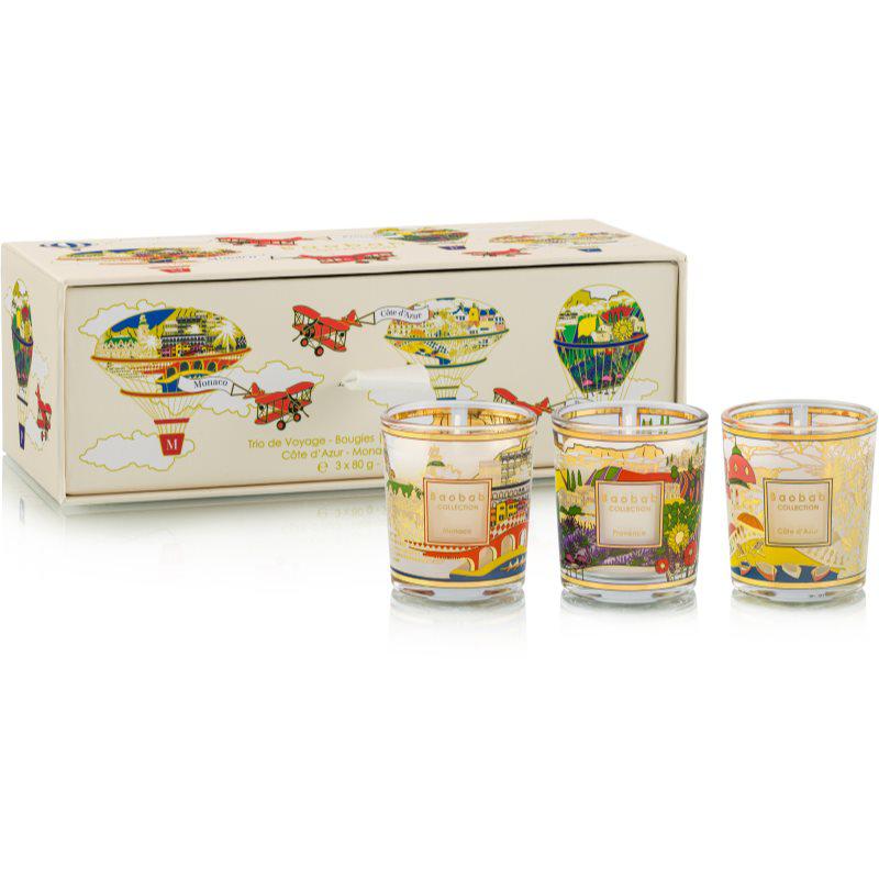 Baobab Collection Trio Travel Candles geurkaars gift set