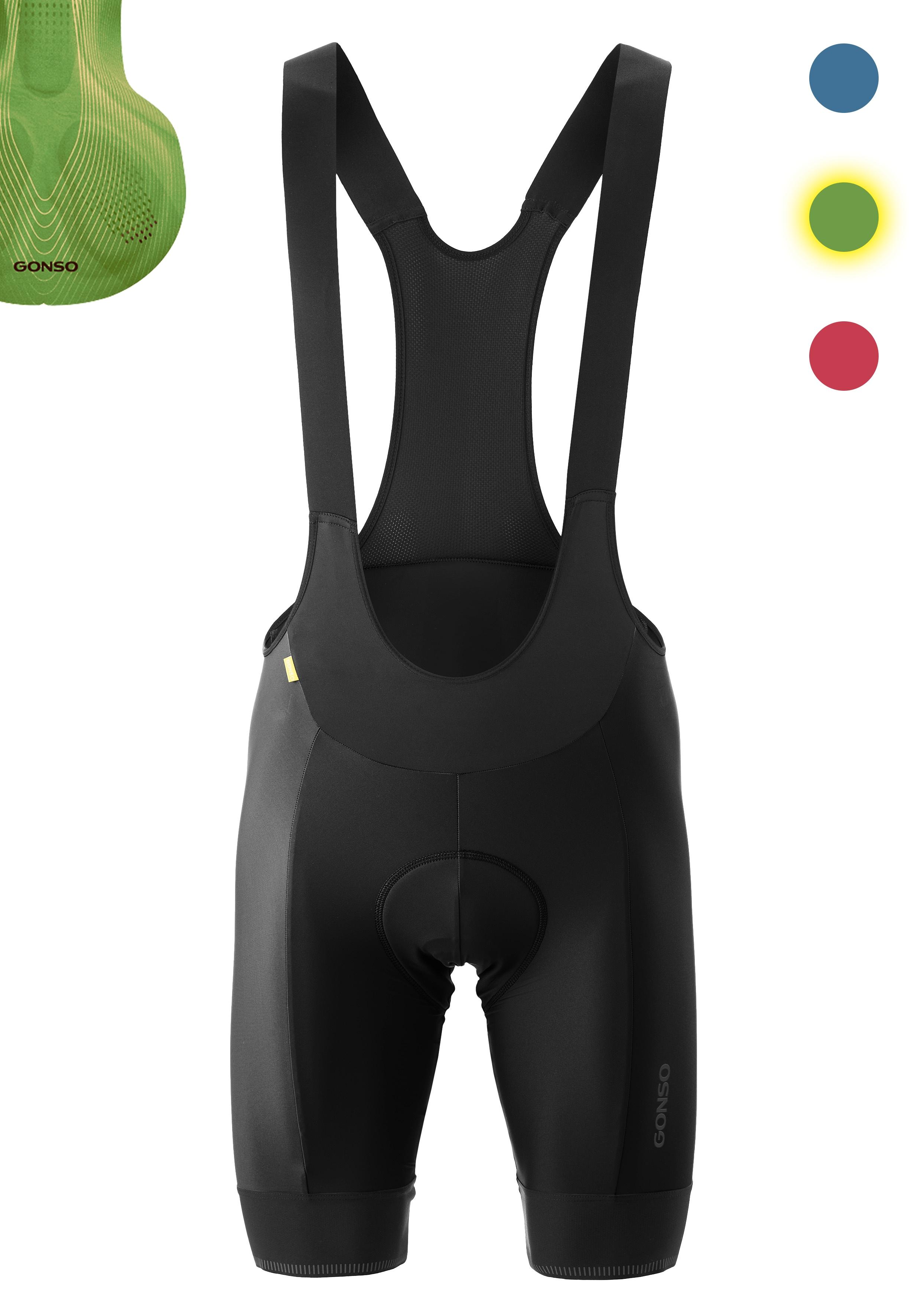 Fahrradhose Gonso "Sitivo Bib M", Herren, Gr. Xxl, NormalgrößEn, GrüN, 65% Polyamid, 35% Elasthan, Hosen Fahrradhose, Herren Radhose, Radlerhose Mit Speziellem Sitzpolster, Tight Fit