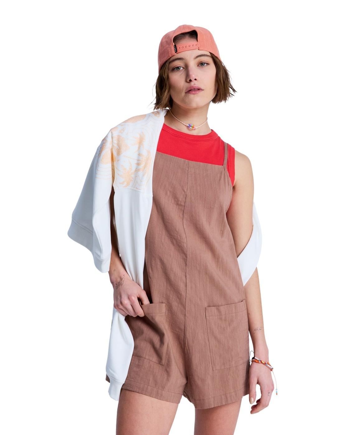 Overall ROXY "Lavender Haze", Damen, Gr. L, US-Größen, braunie, Obermaterial: 60% Walkfrottier, 40% Viskose;, Overalls Overall