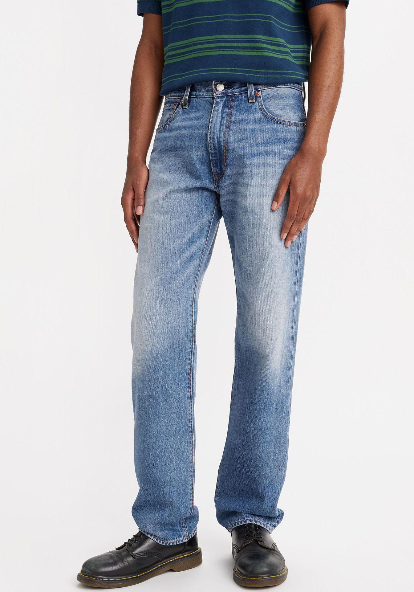 5-Pocket-Jeans Levi's "555 Relaxed Straight", Herren, Gr. 30, LäNge 30, Blau (Indigo Champion), Denim/Jeans, Obermaterial: 100% Baumwolle, Relaxed Fit, Jeans 5-Pocket-Jeans