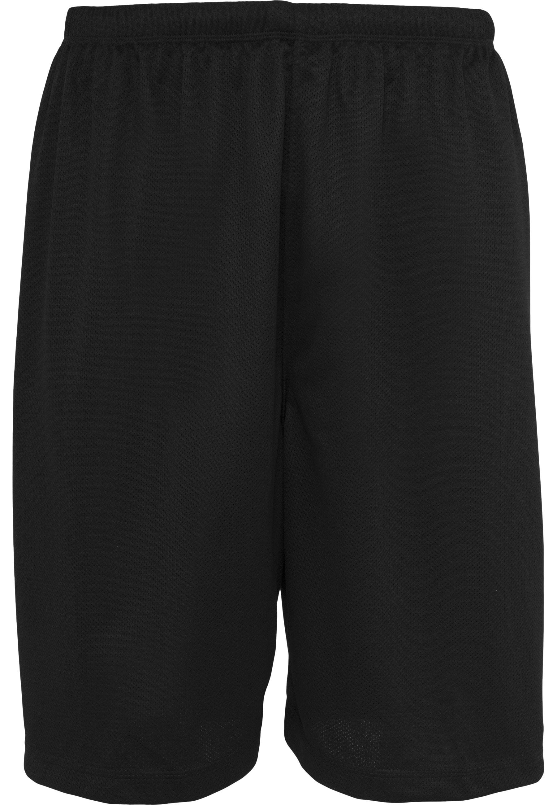 Stoffhose Urban Classics "Urban Classics Herren Bball Mesh Shorts", Herren, Gr. L, Us-GrößEn, Schwarz, 100% Polyester, Unifarben, Loose Fit, Hosen Stoffhose