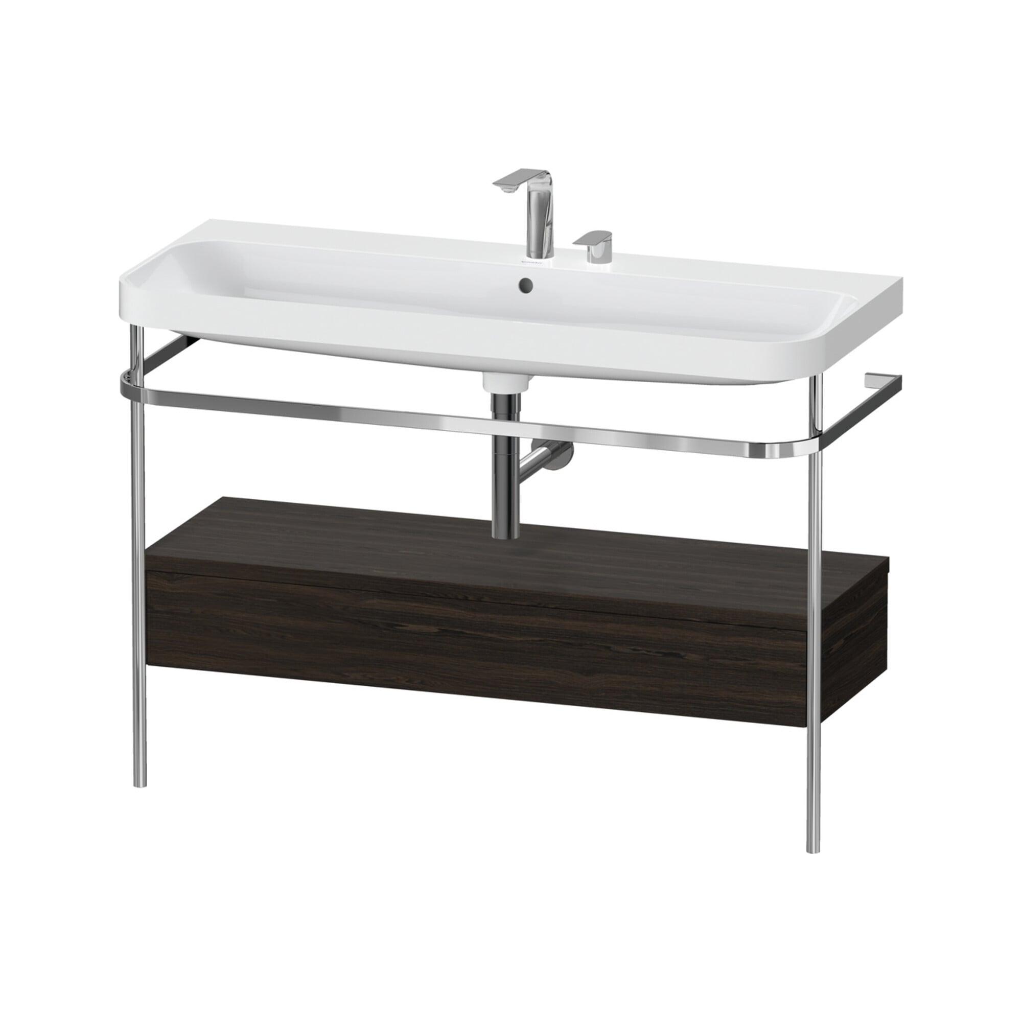 Duravit MöBelwaschtisch-Kombi Happy D.2 Plus 117,5X49Cm, M Kons, 1 Lad, 2 Hl, N Geb. (HP4844E69690000)