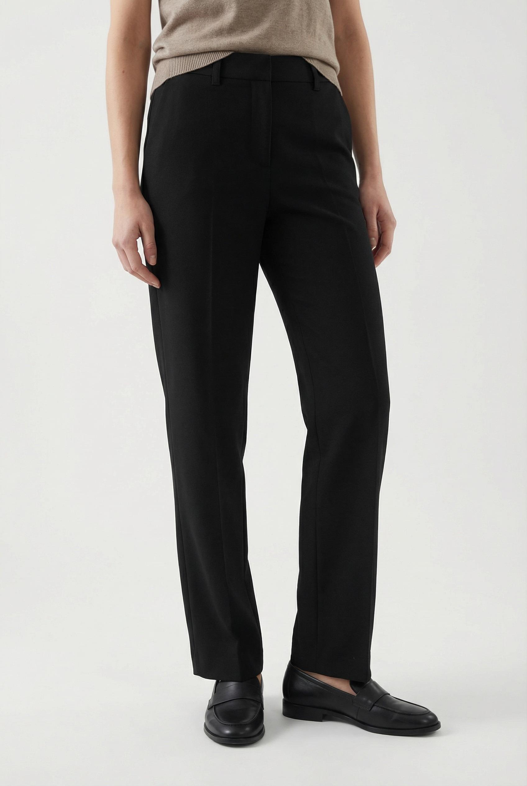 Stoffhose S.Oliver, Damen, Gr. 44, N-Gr, Schwarz, Web, Obermaterial: 74% Polyester, 22% Viskose, 4% Elasthan. Futter: 100% Polyester, Unifarben, Lang, Hosen Stoffhose, Mit Bundfalte