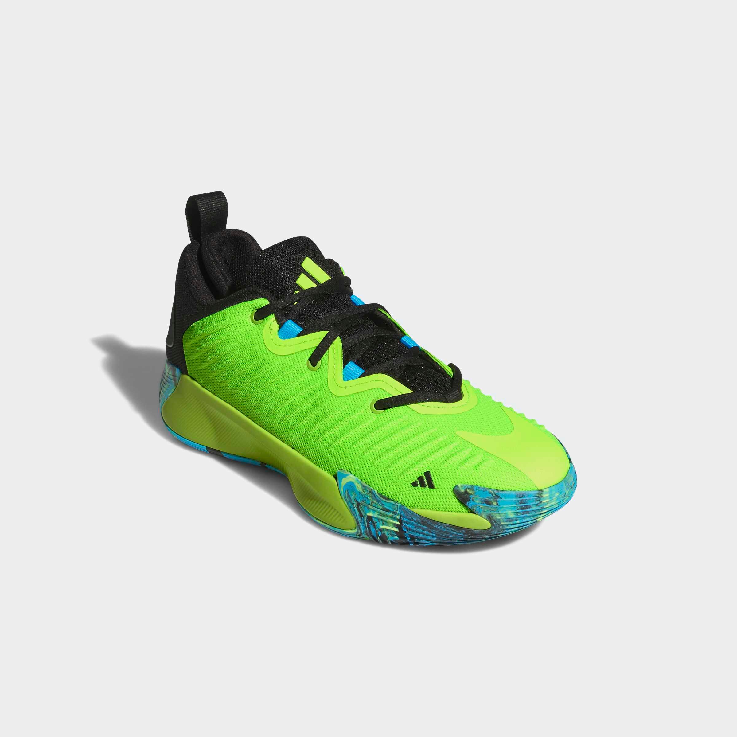 Basketballschuh Adidas Performance "Adidas Initiation", Herren, Gr. 43, Lucid Lemon, Core Schwarz, Lucid Aquamarine, Textil, Schuhe
