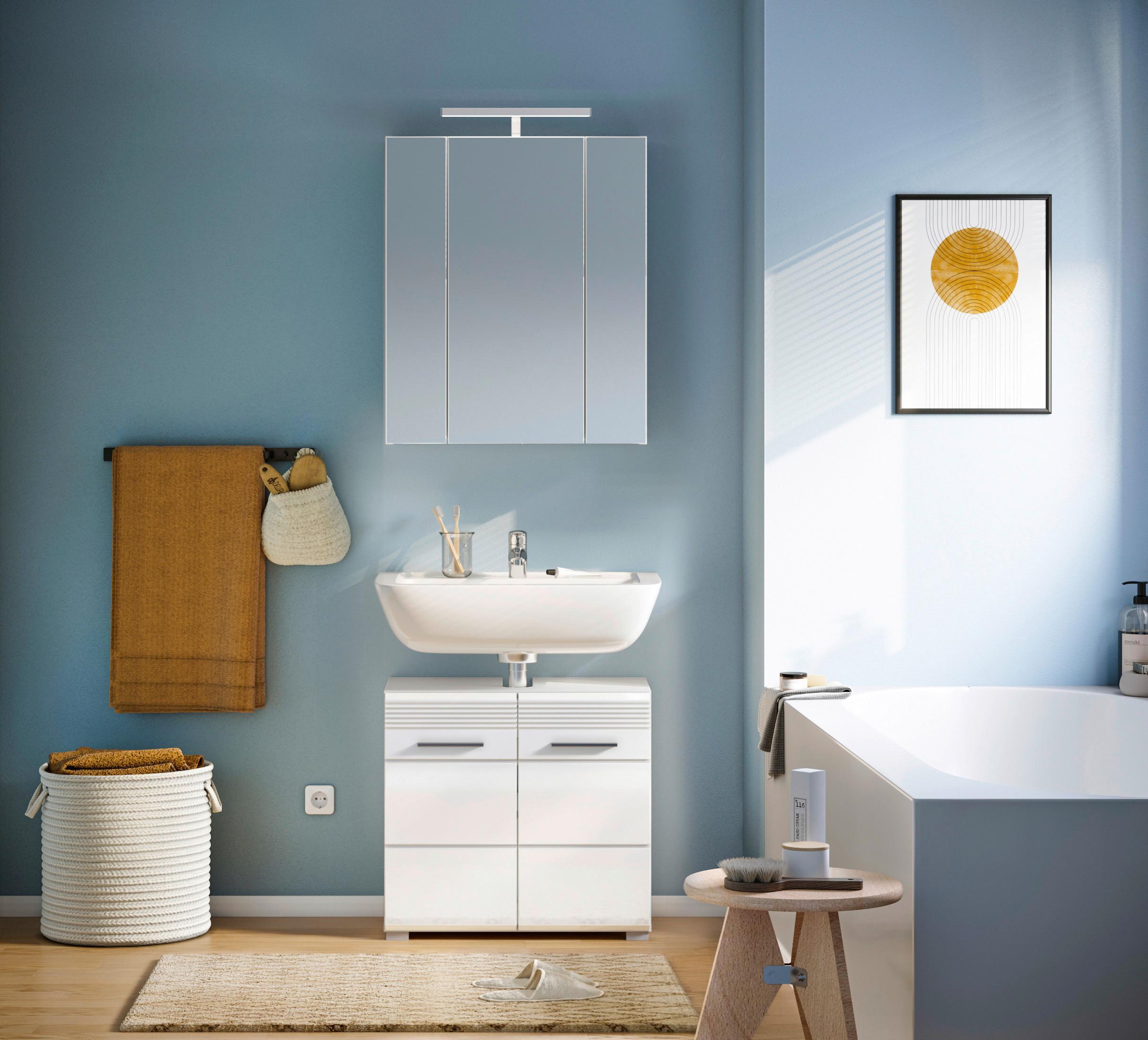 Badezimmer Linus 2-Tlg. Weiß Mit Led