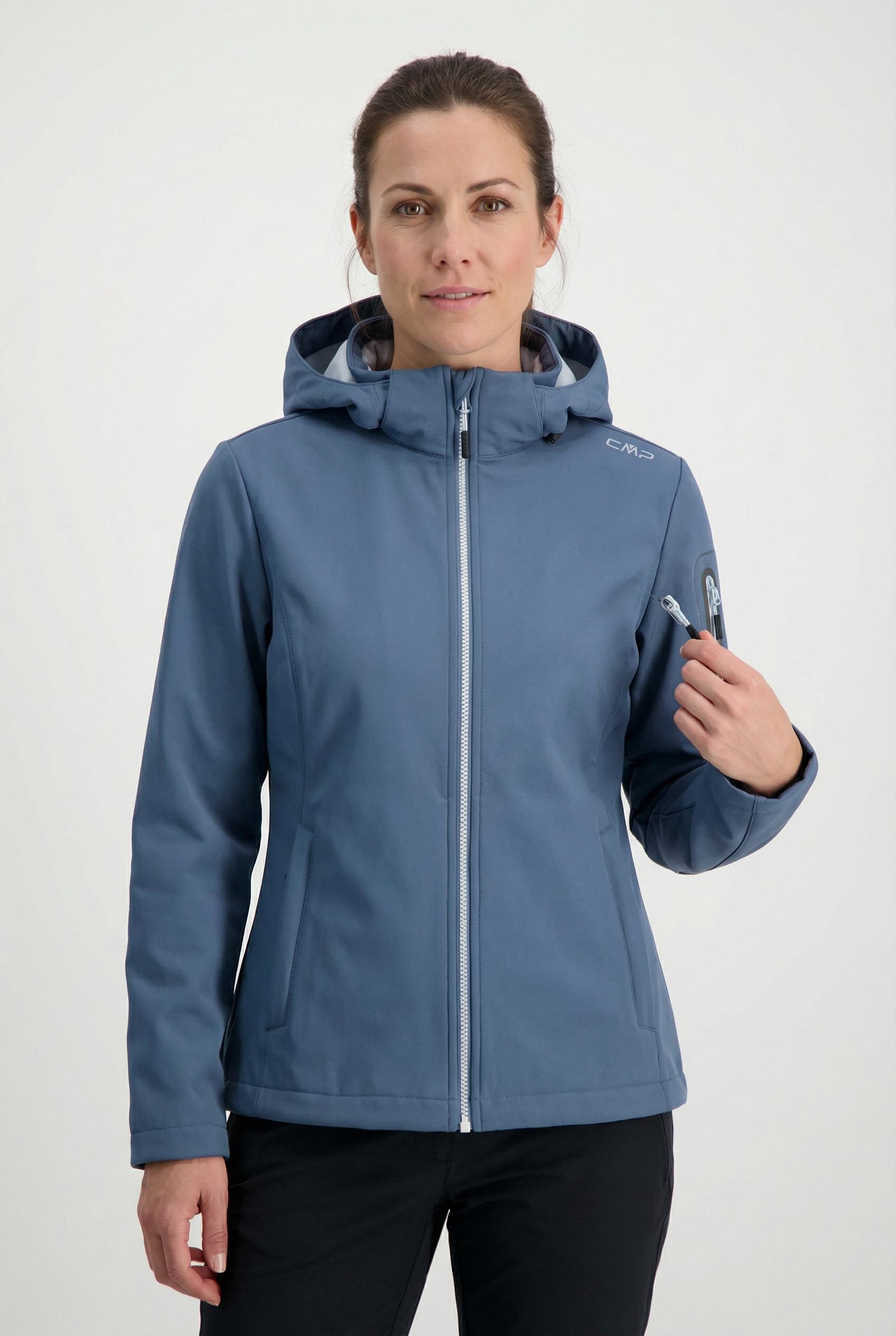 Softshelljacke CMP, Damen, Gr. 50, space, Softshell, Obermaterial: 100% Polyester. Futter: 100% Polyester, hoch geschlossener Ausschnitt, eingefasste Kante, Jacken Softshelljacke, Atmungsaktiv & Windabweisend & Wasserabweisend & Leichtes Material
