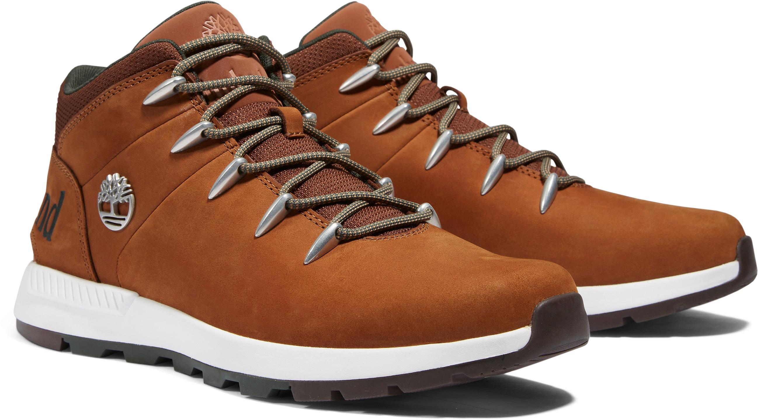 Sneaker Timberland "Sprint Trekker - MID Lace Sneaker", Herren, Gr. 43,5, Braun (Rostbraun), Leder, Schuhe Sneaker, Winterschuhe, Sneakerboots, Winterboots