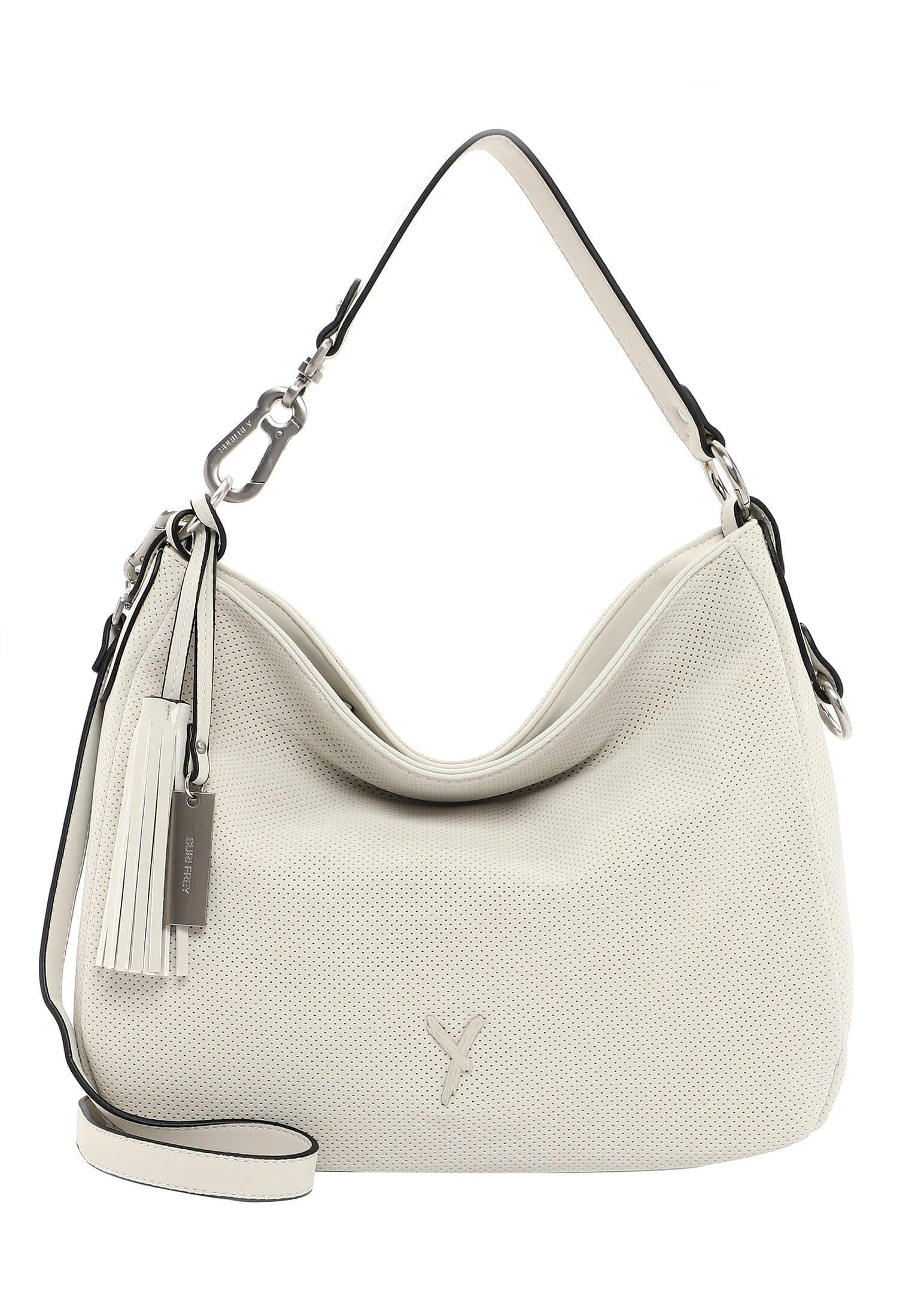 Beuteltasche SURI FREY "Beutel SFY Romy", Damen, Gr. B/H/T: 33cm x 20cm x 15cm 0, weiß (ecru 320), PVC, Taschen Beuteltasche
