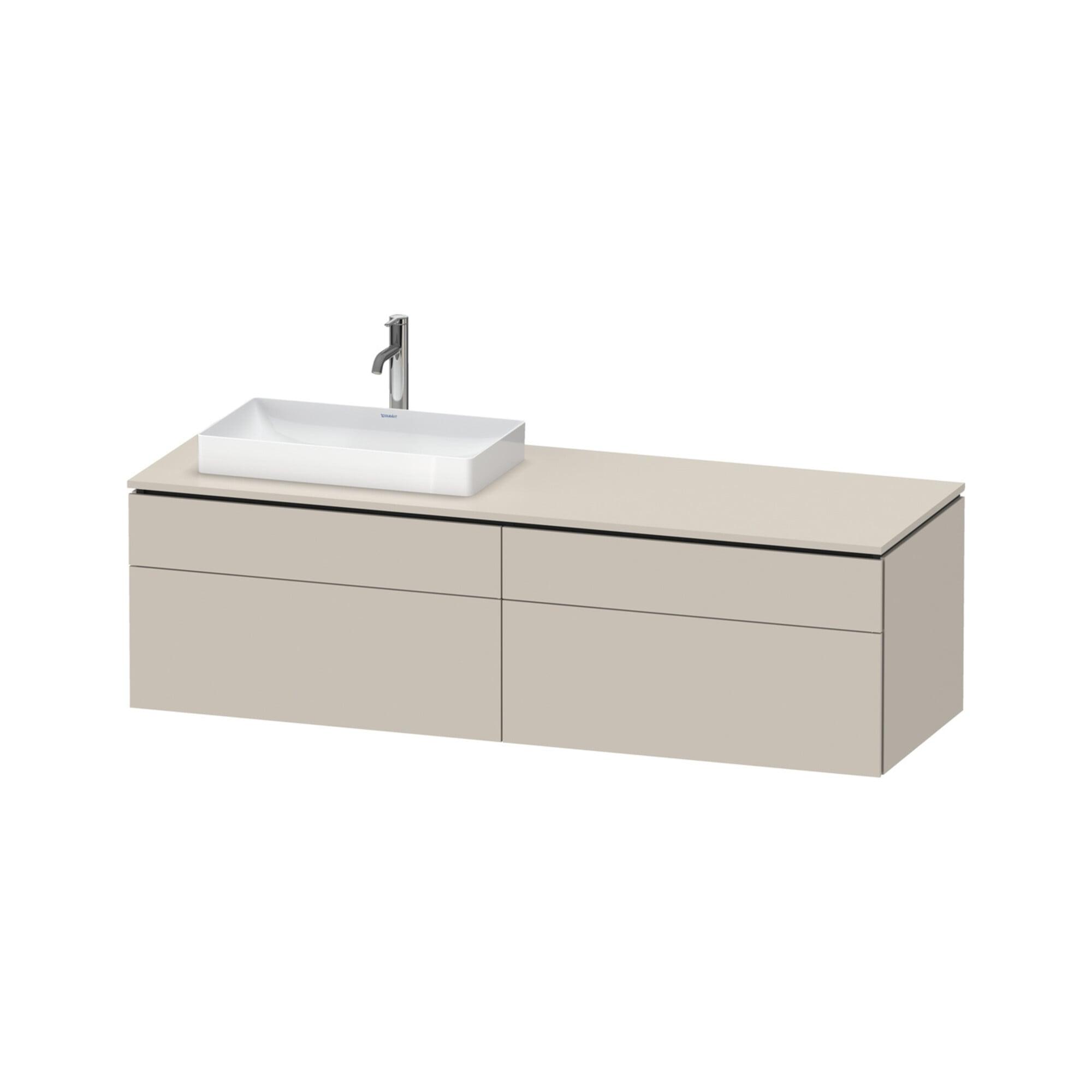 Duravit Waschtischunterschrank L-Cube 162X55X48,2Cm, 2 Sbk, Wd, As L, Tau Matt (LC4871L83830000)