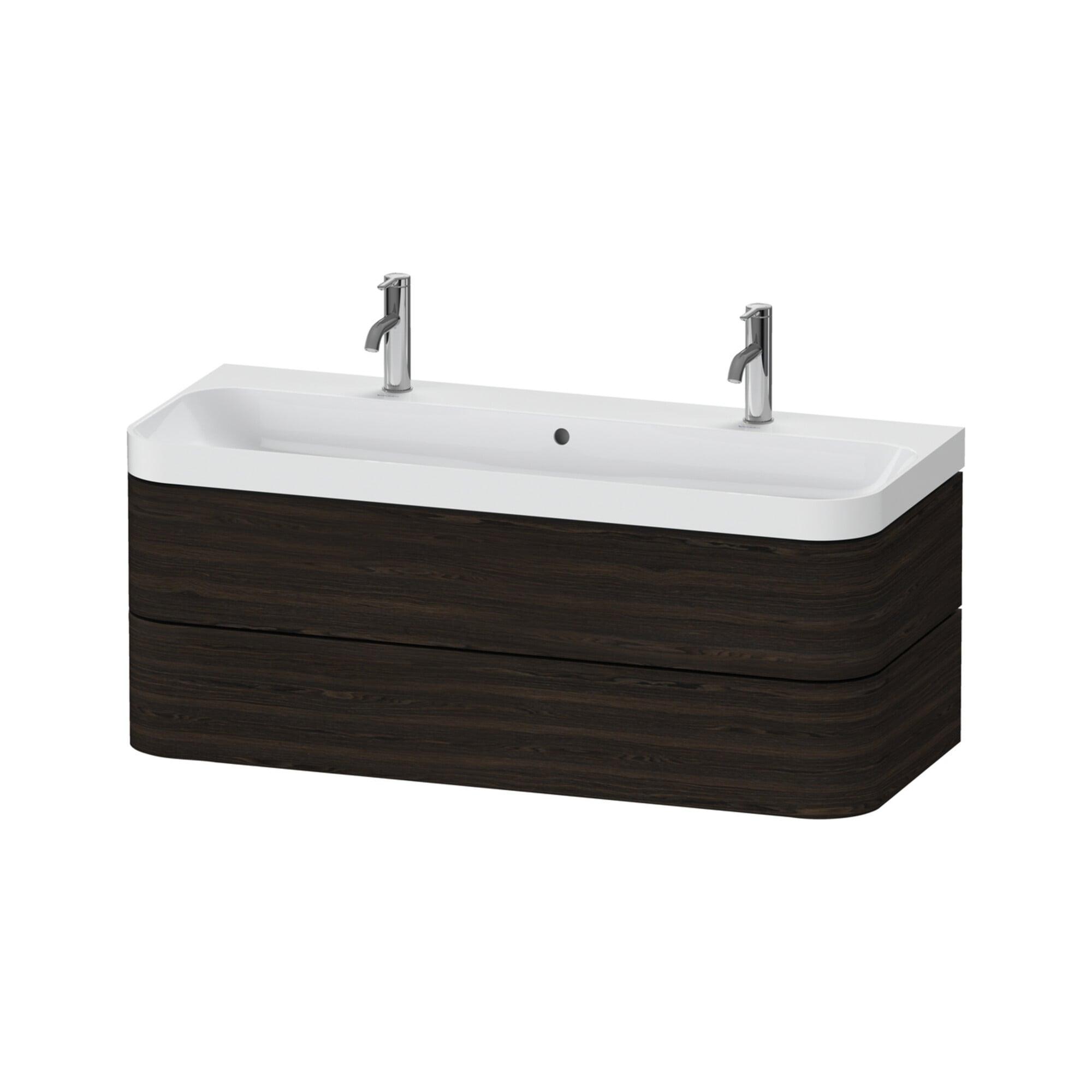 Duravit MöBelwaschtisch Happy D.2 Plus 117,5X49Cm, 2 Schubk., Nussb GebüRstet (HP4379O69690000)
