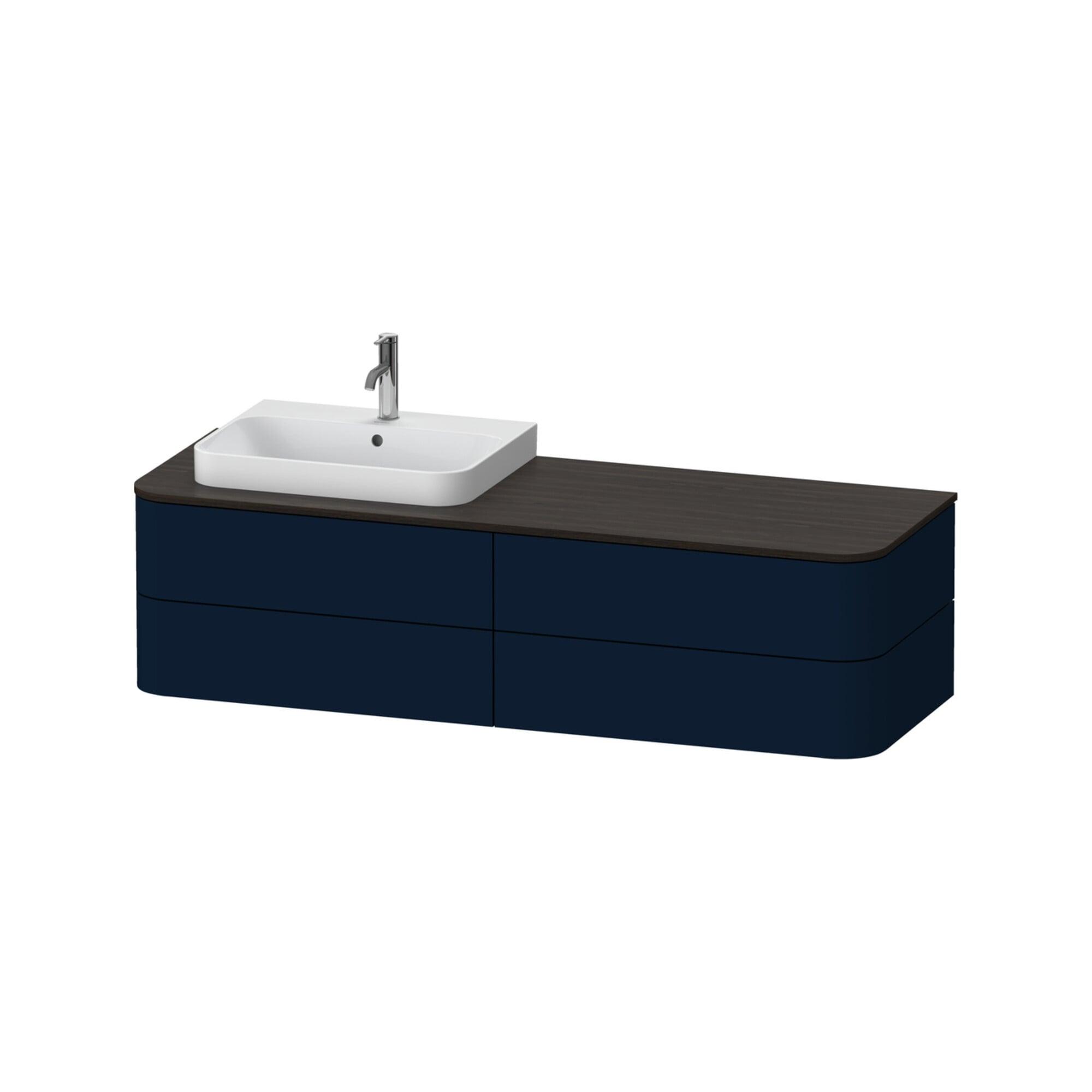 Duravit Waschtischunterschrank O. Es Happy D.2 Plus 40,8X160Cm, 4 Schka., Blau S-Matt, Links (HP4963L98980010)