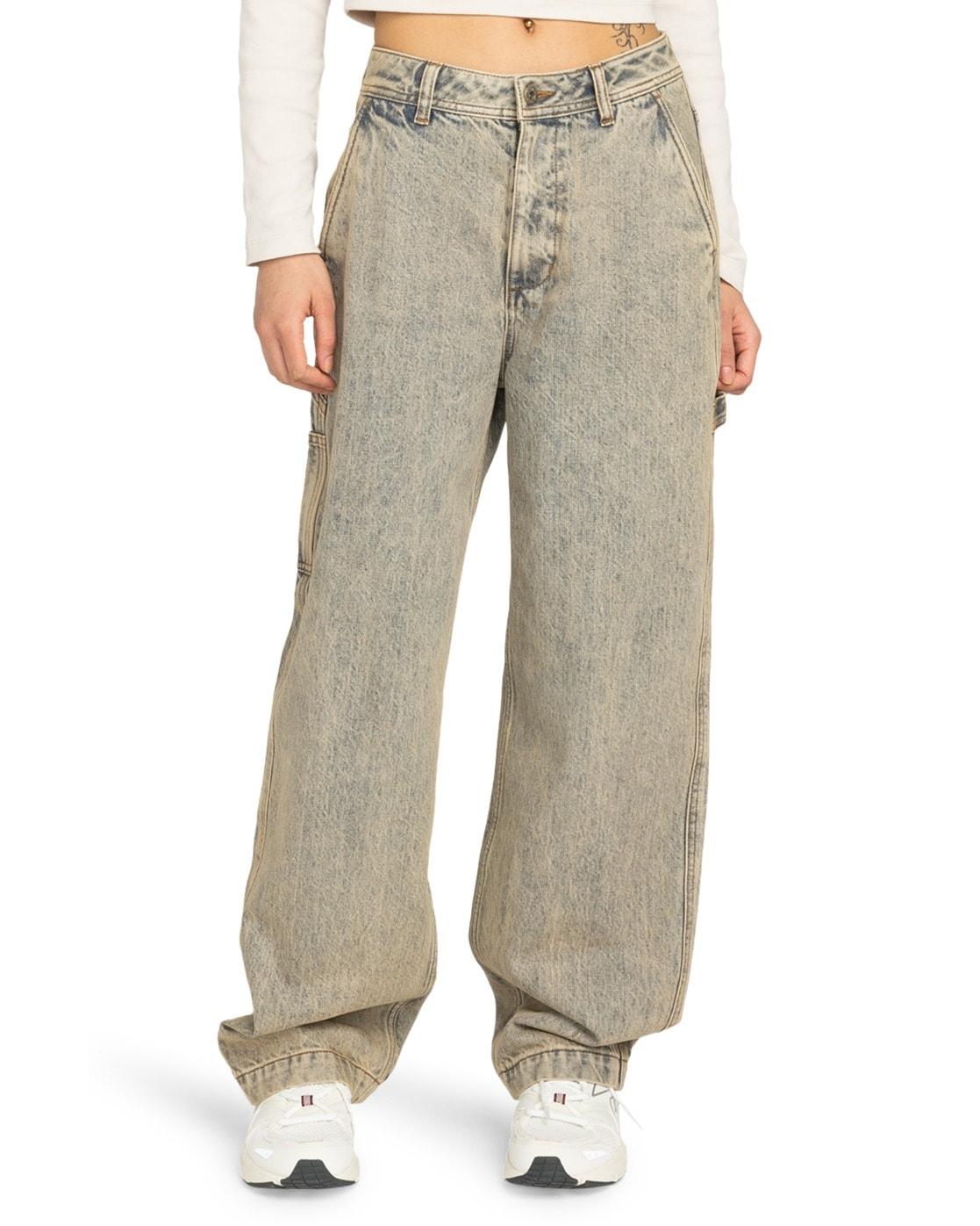 Workerjeans Element "Carpenter Denim", Damen, Gr. 30(XL), Bleach Tint, Obermaterial: 70% Walkfrottier, 30% Walkfrottier;, Jeans