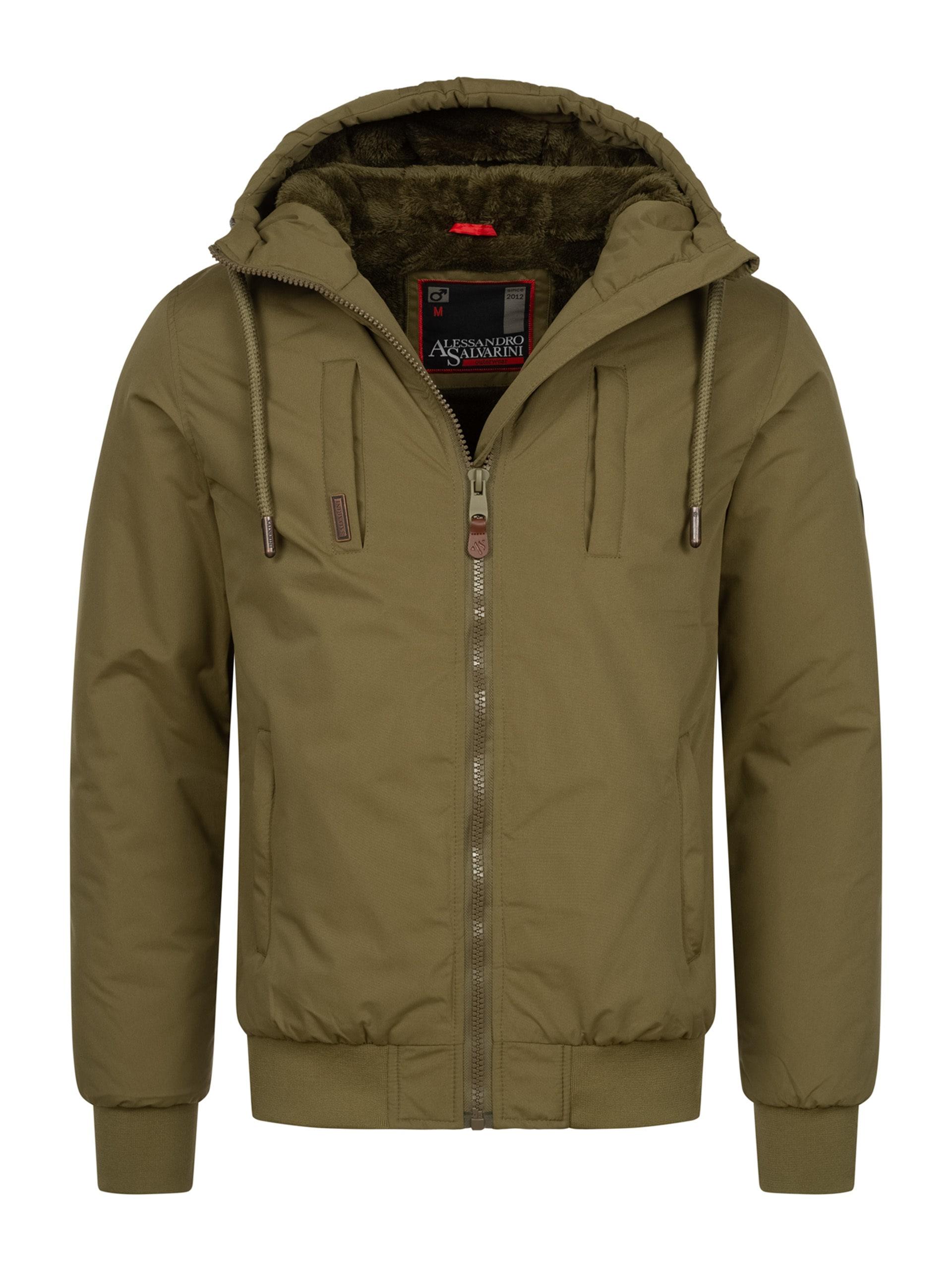 Winterjacke ALESSANDRO SALVARINI "Alessandro Salvarini Herren Winter Jacke AS320", Herren, Gr. XXL, grün (olive), Obermaterial: 100% Polyester PES., Jacken Winterjacke