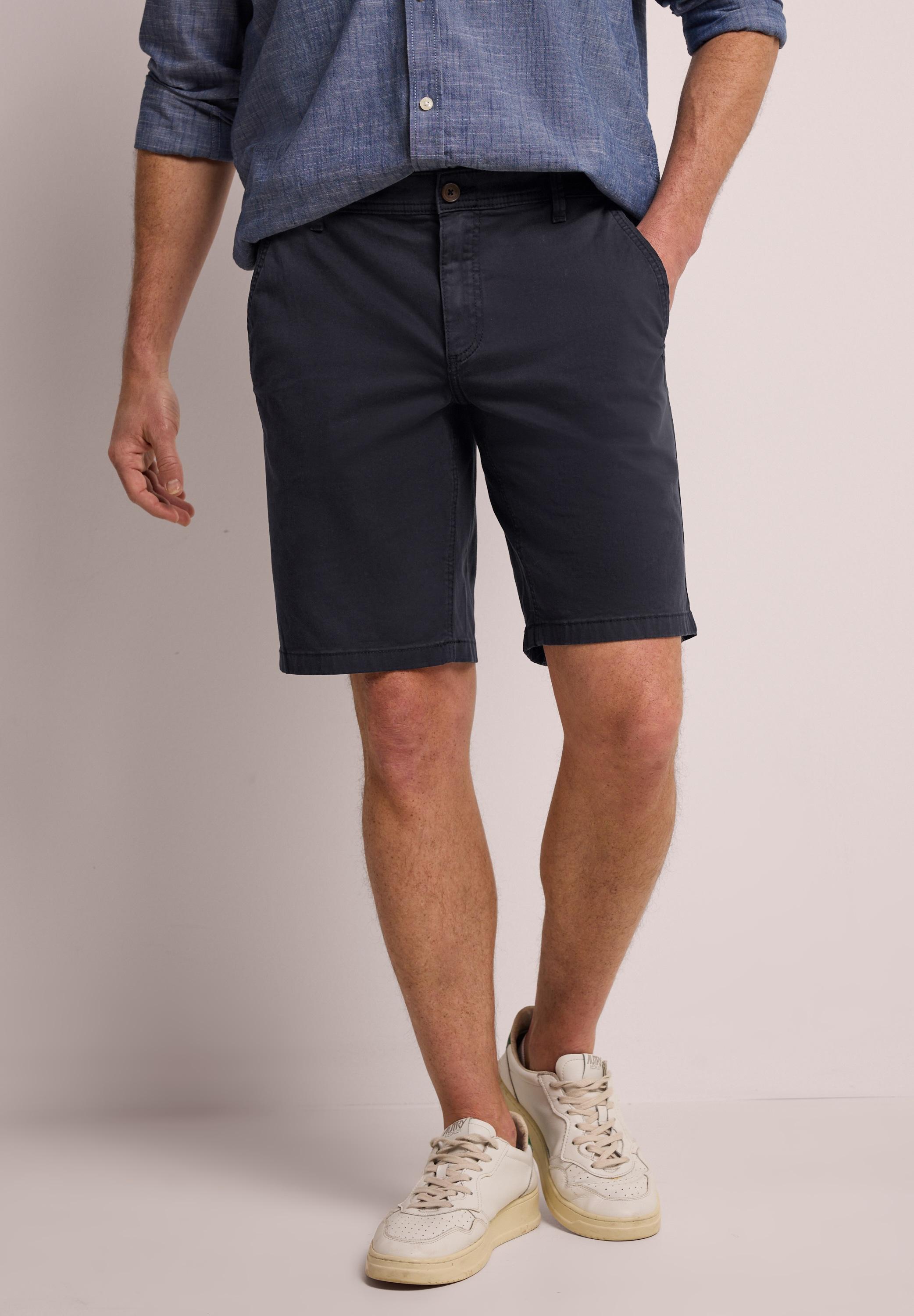Shorts Street One Men, Herren, Gr. 32, Schwarz Ink Blau, Web, 98% Baumwolle, 2% Elasthan, Unifarben, Regular Fit Kurz, Hosen Shorts, Aus Baumwolle Mit Stretchanteil