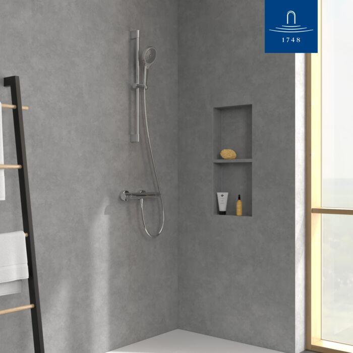 Villeroy & Boch Verve Showers Duschgarnitur TVS10900700061 3-Strahlig, Wandmontage, Chrom