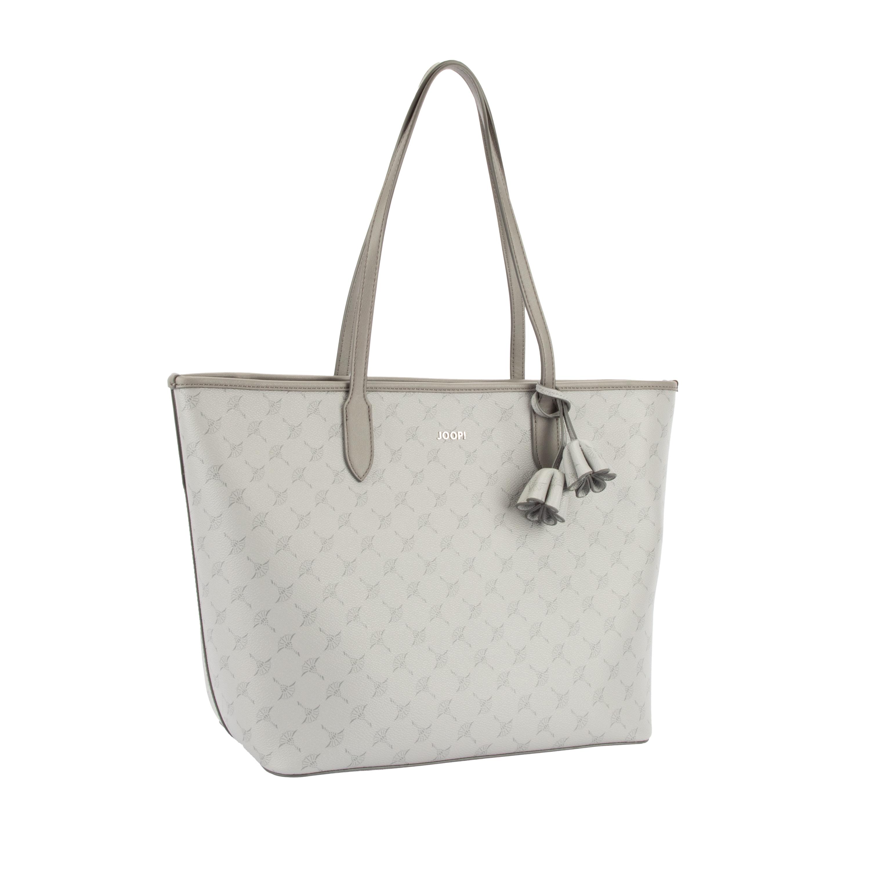 Shopper Joop "Cortina 1.0 Shopper Lhz", Damen, Gr. B/H/T: 36Cm X 29Cm X 17Cm, Frost Gray, Lederimitat, Taschen Shopper, Damen Handtasche Mit Doppeltem Henkel