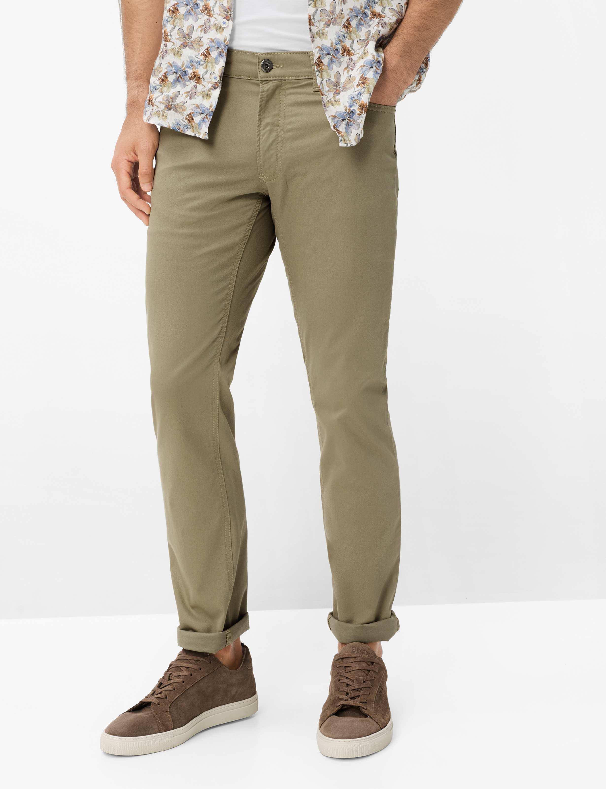 Brax Herren Five-Pocket-Hose Style CHUCK JUNGLE Grün Khaki, grün - khaki, Gr. 38/32