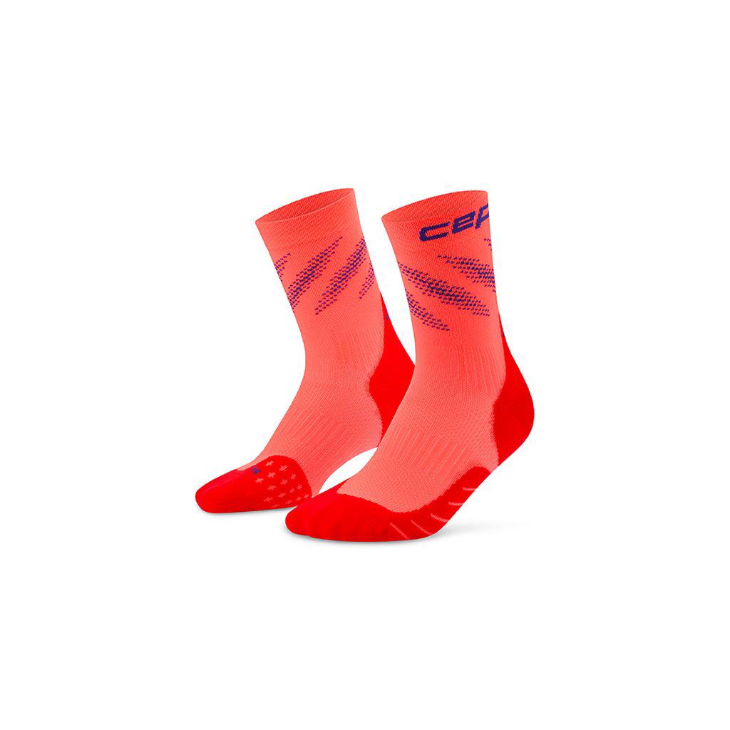 Cep Damen Core Run Edt. Elliptic Mid Cut Socks rot