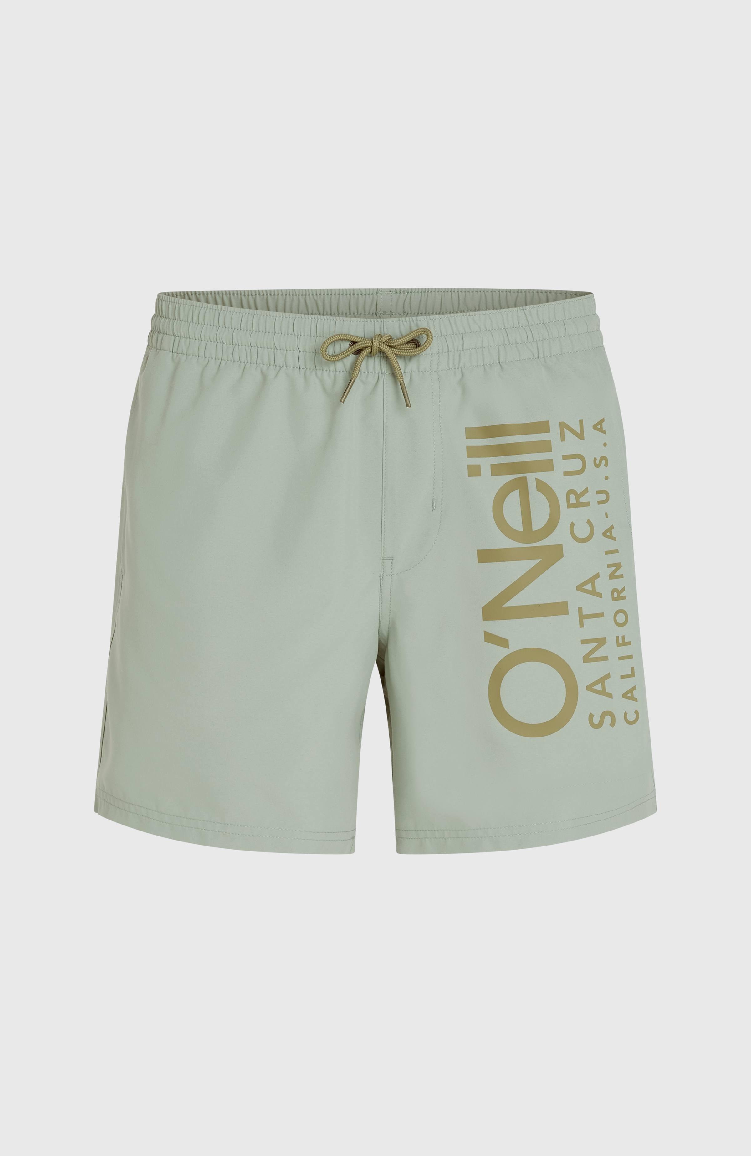 Badeshorts O'NEILL "O'NEILL CALI 16'' SWIMSHORTS", Herren, Gr. XL (54), N-Gr, marble arch, Obermaterial: 100% Polyester, Badehosen Badeshorts, mit Seiten- und Gesäßtaschen, mit Hyperdry-Finish