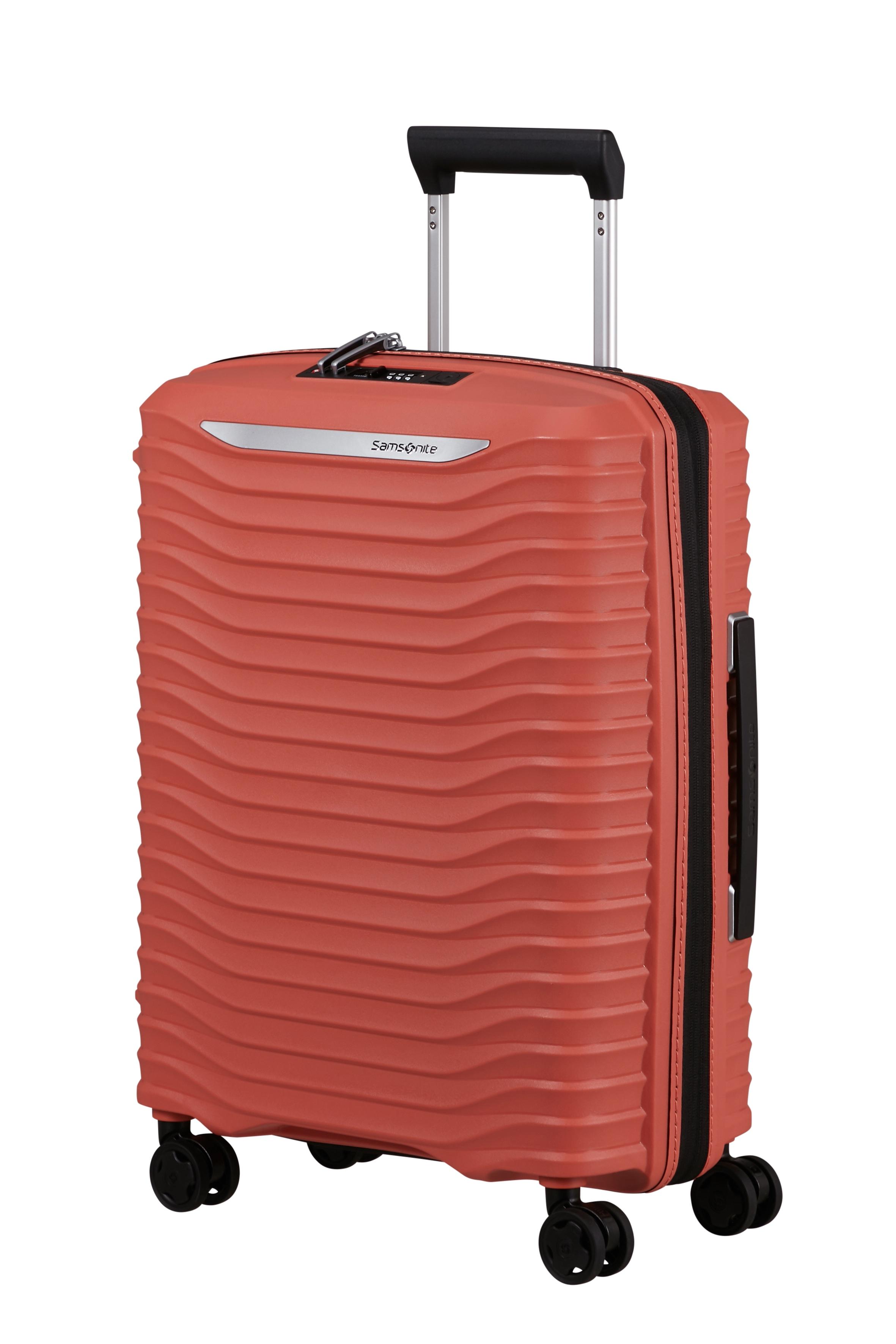 Hartschalen-Trolley SAMSONITE "UPSCAPE, verschiedene Größen und Farben", Damen, Gr. B/H/T: 40cm x 55cm x 20cm 39 l, clay, Polypropylen, gestreift, Koffer Hartschalen-Trolley, mit Volumenerweiterung, mit Tragegriff oben und seitlich