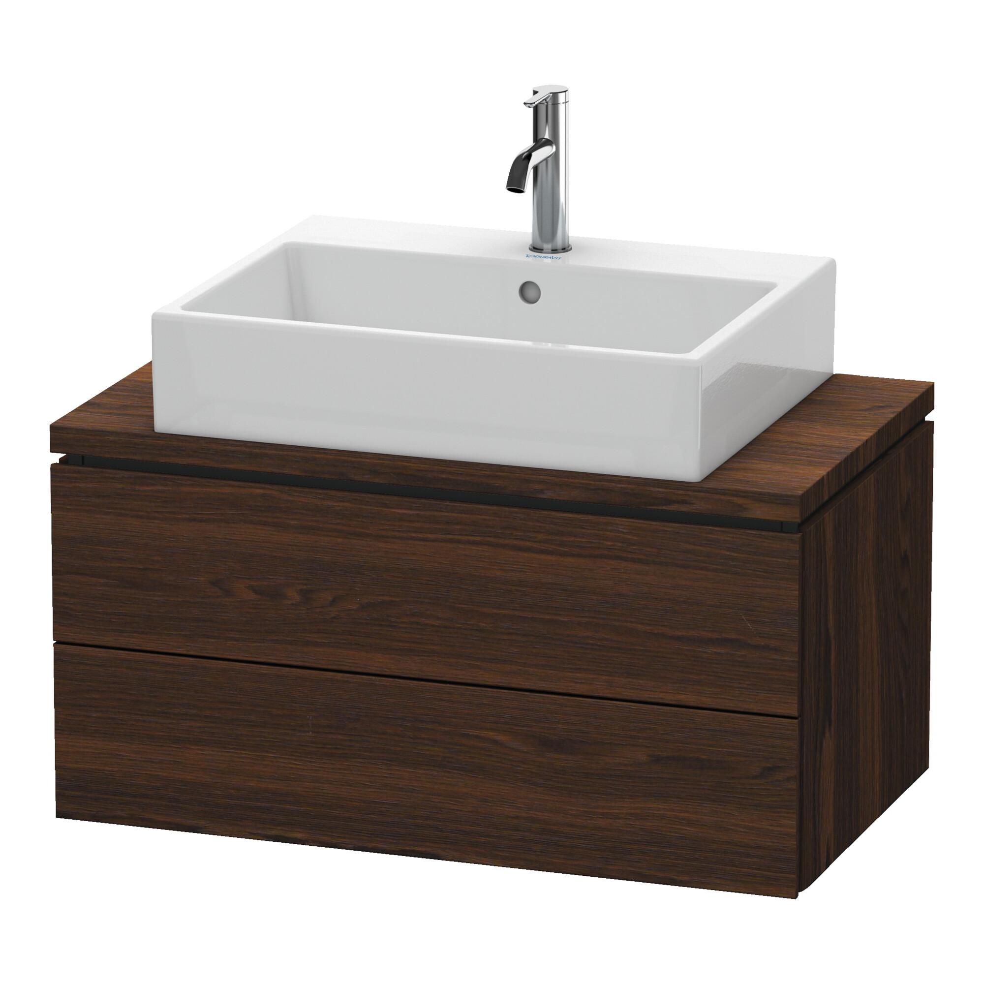 Duravit Waschtischunterschrank Compact L-Cube 82X47,7Cm, Nussb Geb., F Kons, 2 Schub. (LC580706969)