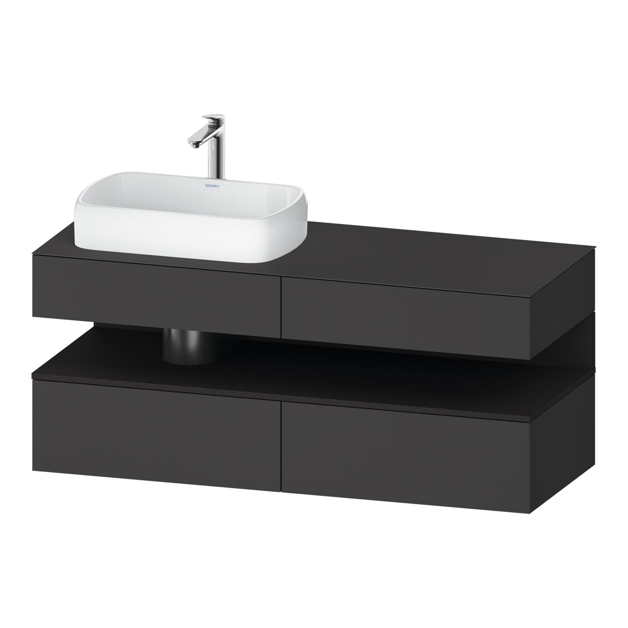 Duravit Waschtischunterschrank Qatego 140X55X60Cm, Gra M/Gr M, Pl, Beck. Li (QA4765080490000)