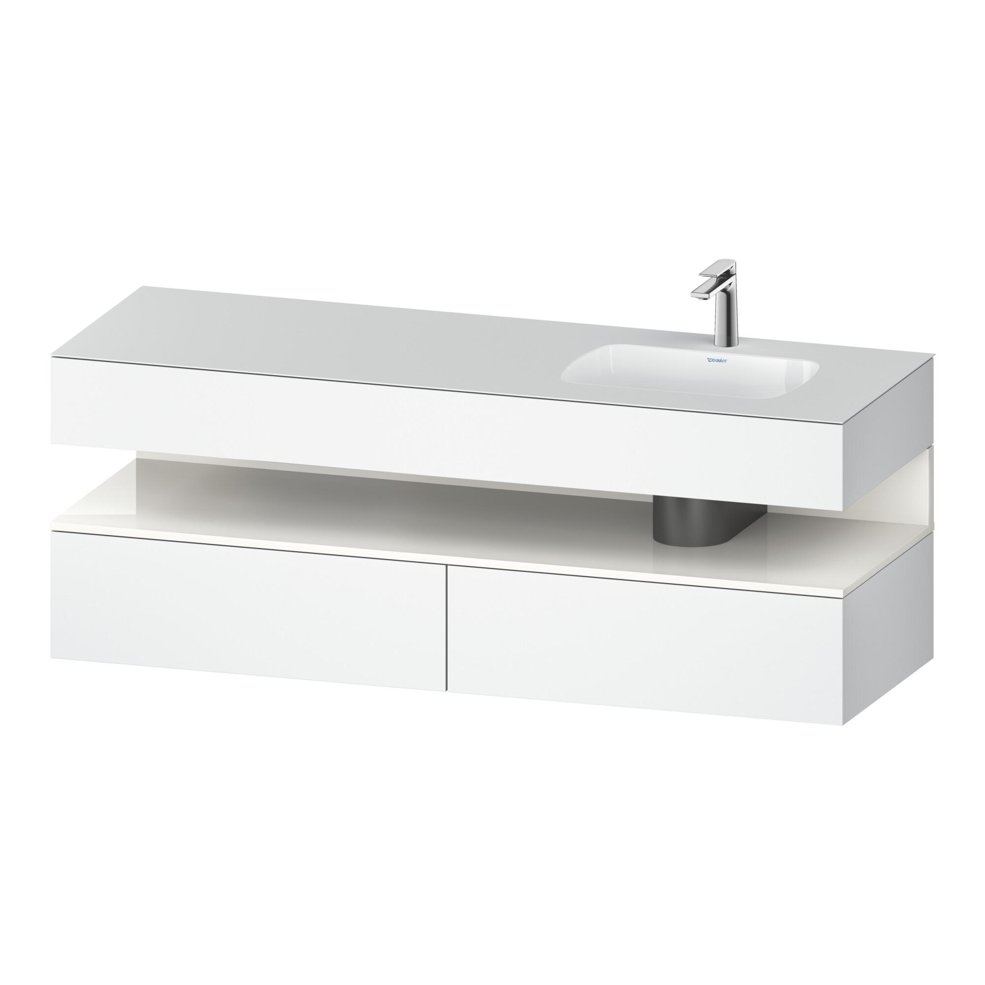 Duravit Einbauwaschtisch-MöBel-Set Qatego 160X50X60Cm, Kon-Wtu, B, B R, W Hgl/We M (QA4796022180010)