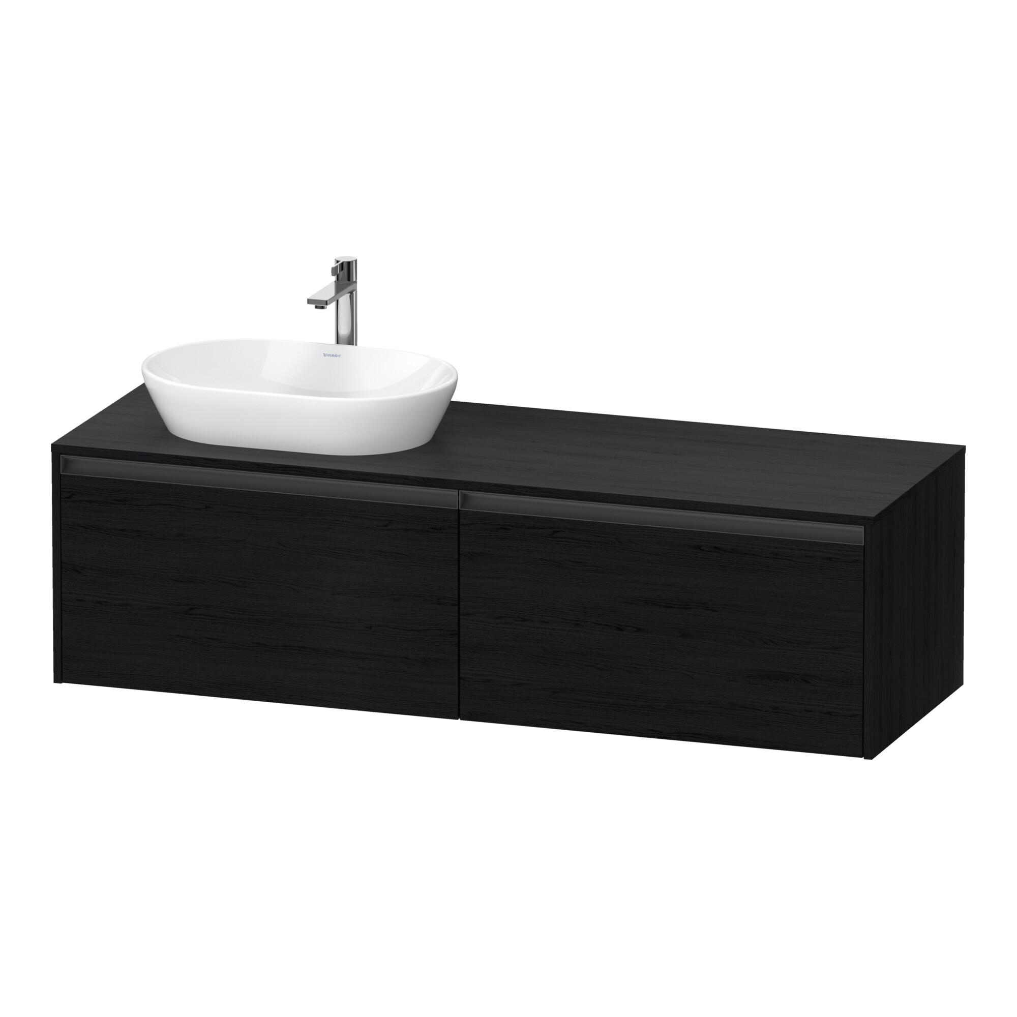 Duravit Waschtischunterschrank Ketho.2 160X55Cm, B Li, Ei Sw, 2 Ausz., WandhäNgend (K24889L16160000)