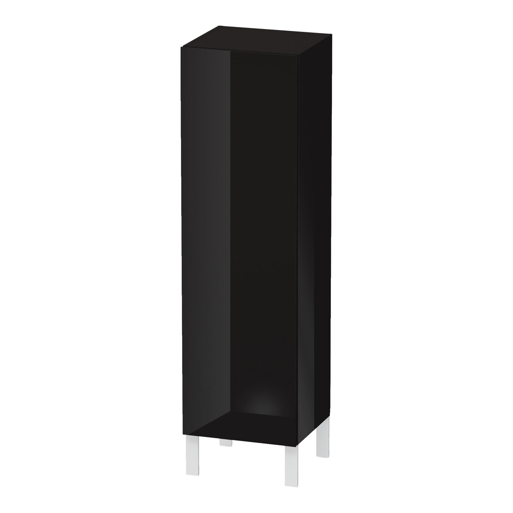 Duravit Halbhochschrank L-Cube 40X36,3X132Cm, TüR Li, Schwarz Hochglanz (LC1178L4040)